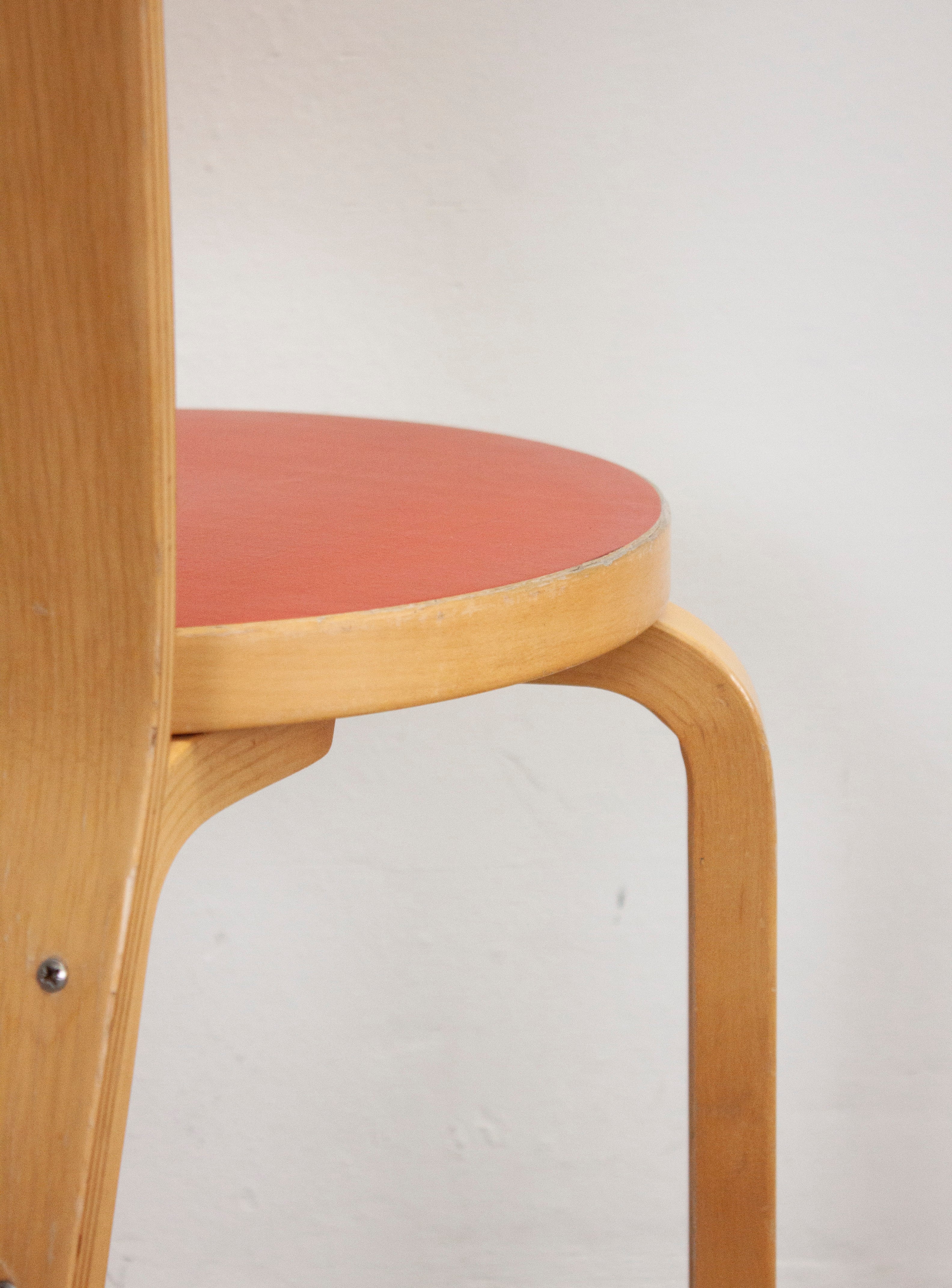 Artek Model 66 Chair by Alvar Aalto (Red) - Image 17