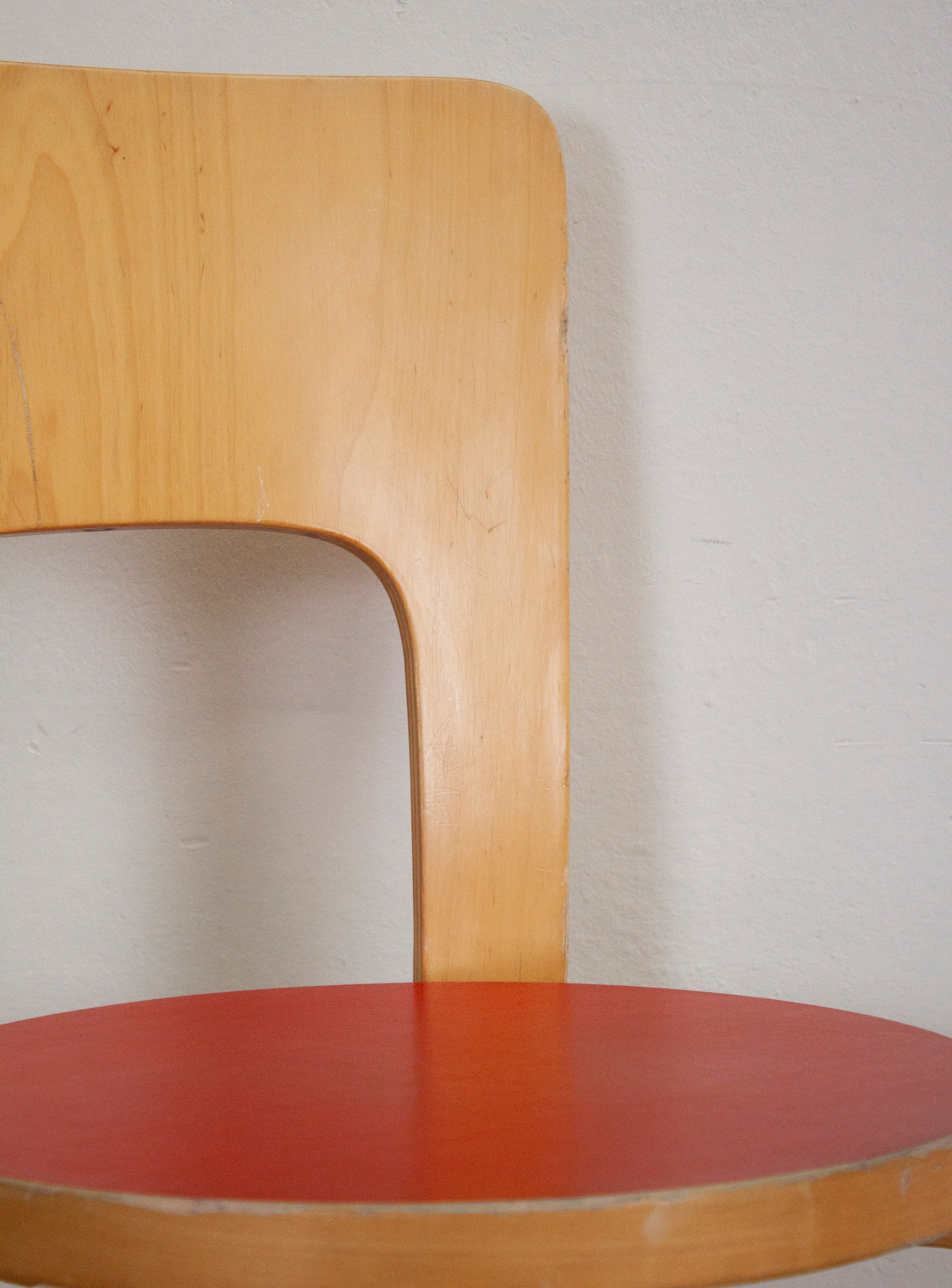 Artek Model 66 Chair by Alvar Aalto (Red) - Image 20