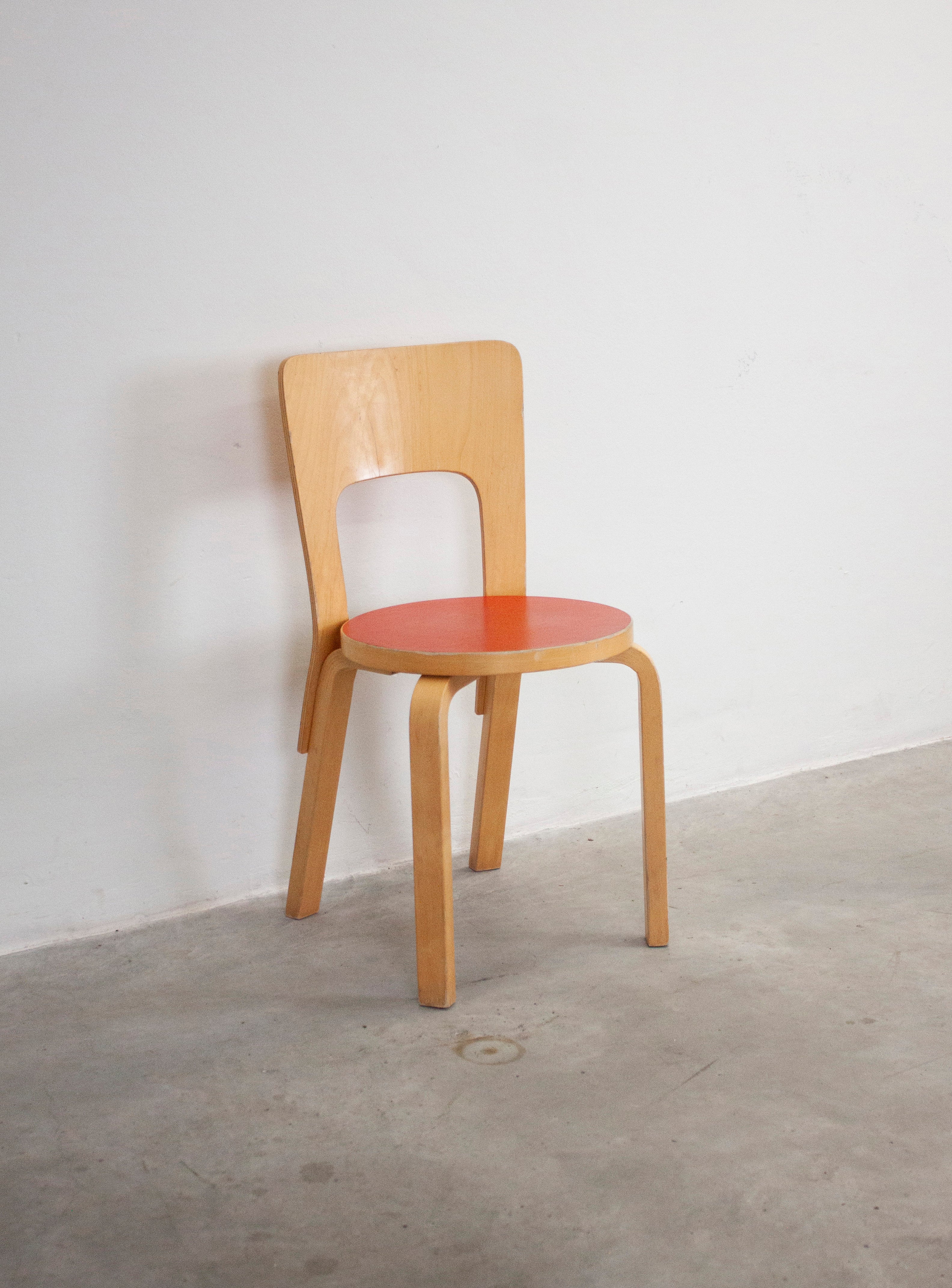 Artek Model 66 Chair by Alvar Aalto (Red) - Image 3