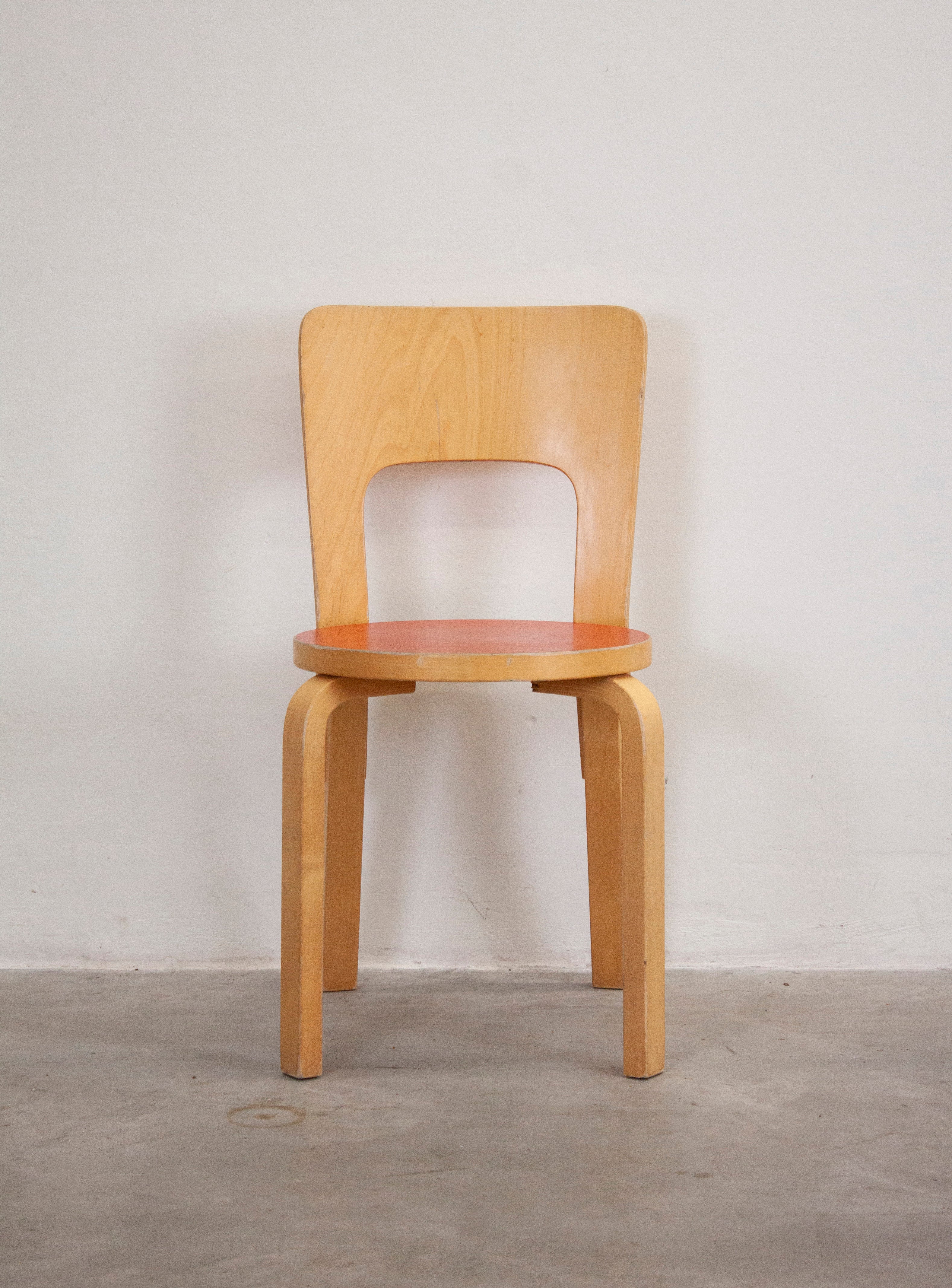 Artek Model 66 Chair by Alvar Aalto (Red) - Image 6