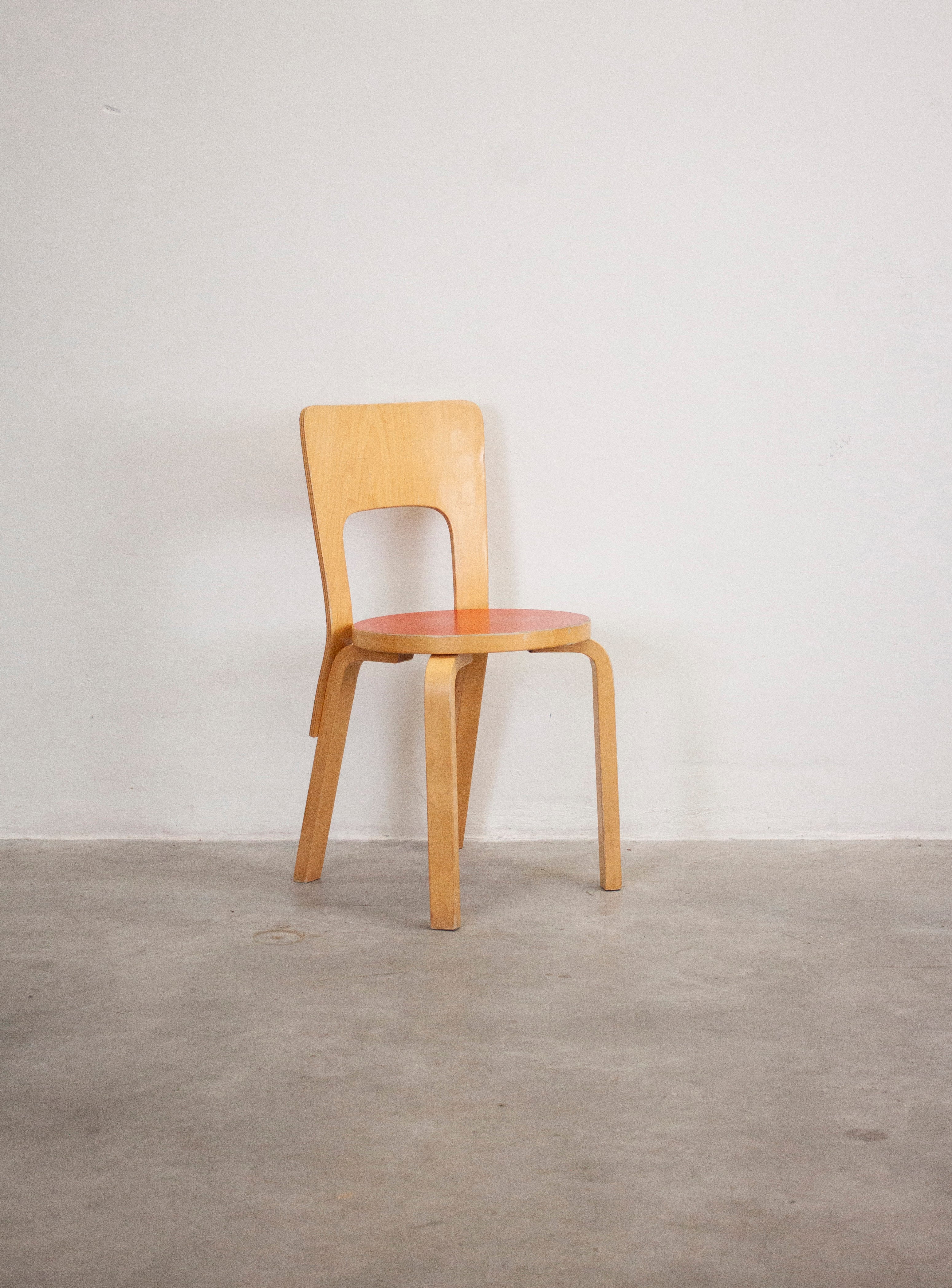 Artek Model 66 Chair by Alvar Aalto (Red) - Image 9