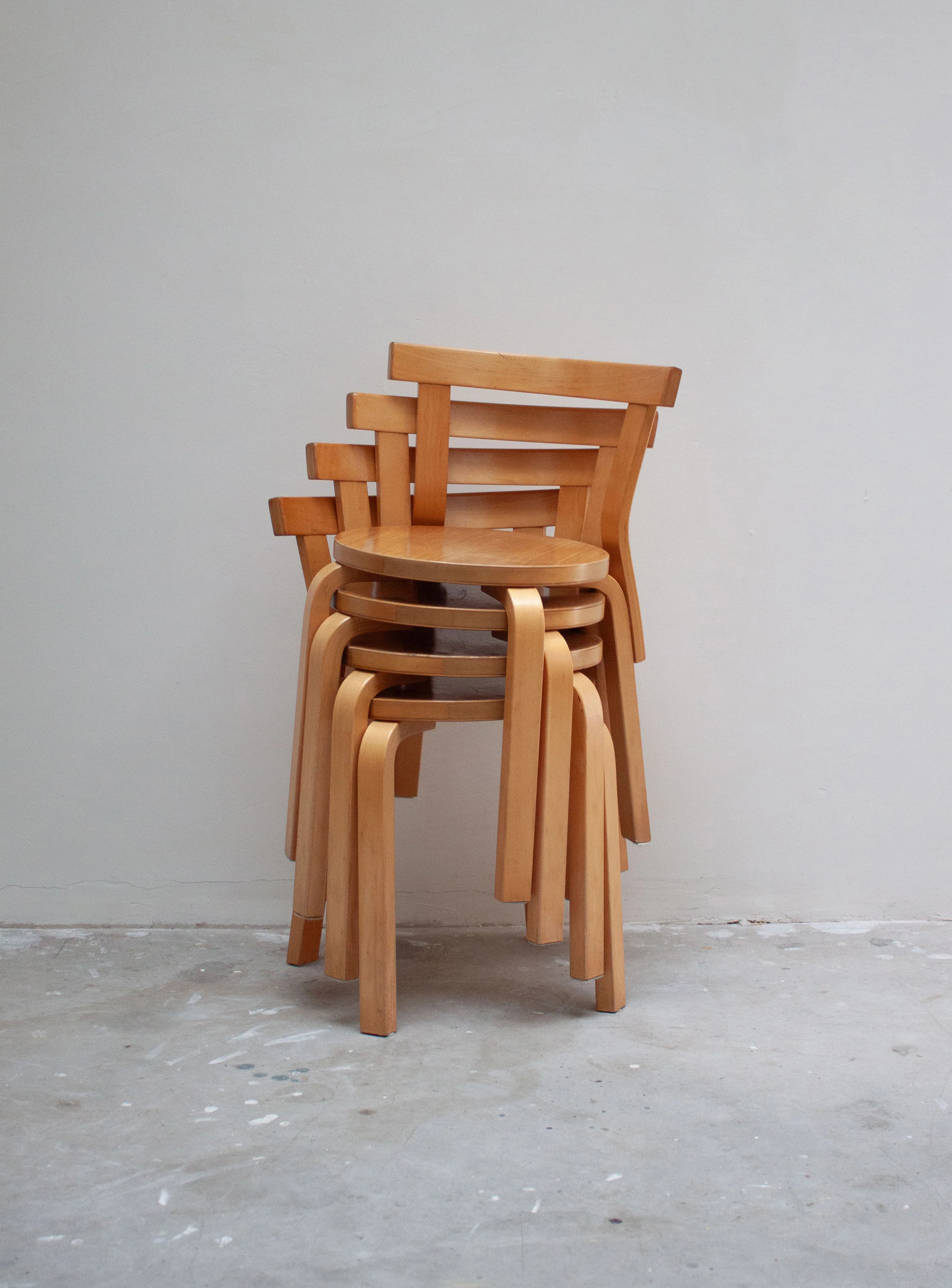 Artek Model 68 Chairs by Alvar Aalto (Birch) - Image 10