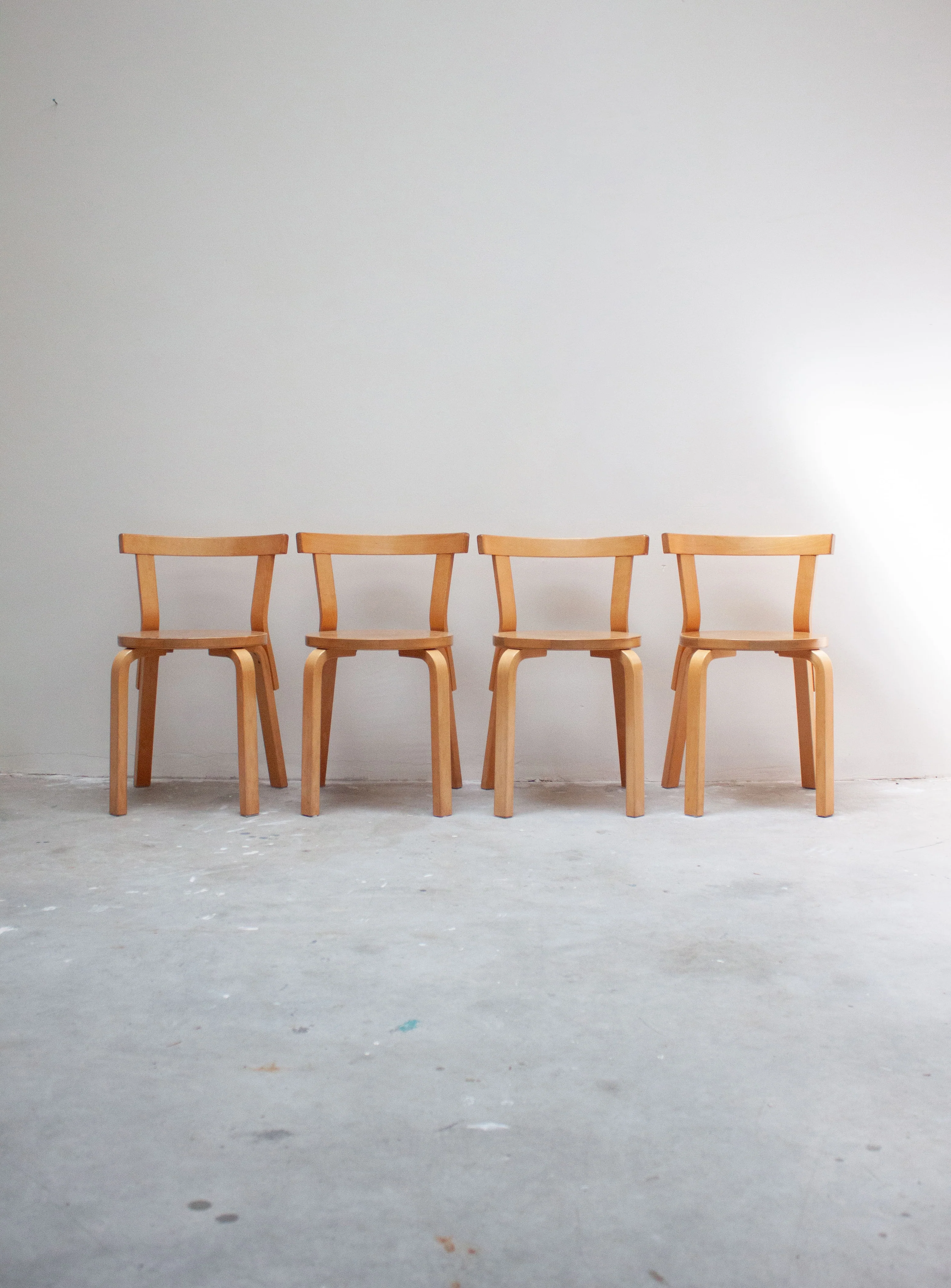 Artek Model 68 Chairs by Alvar Aalto (Birch) - Image 3