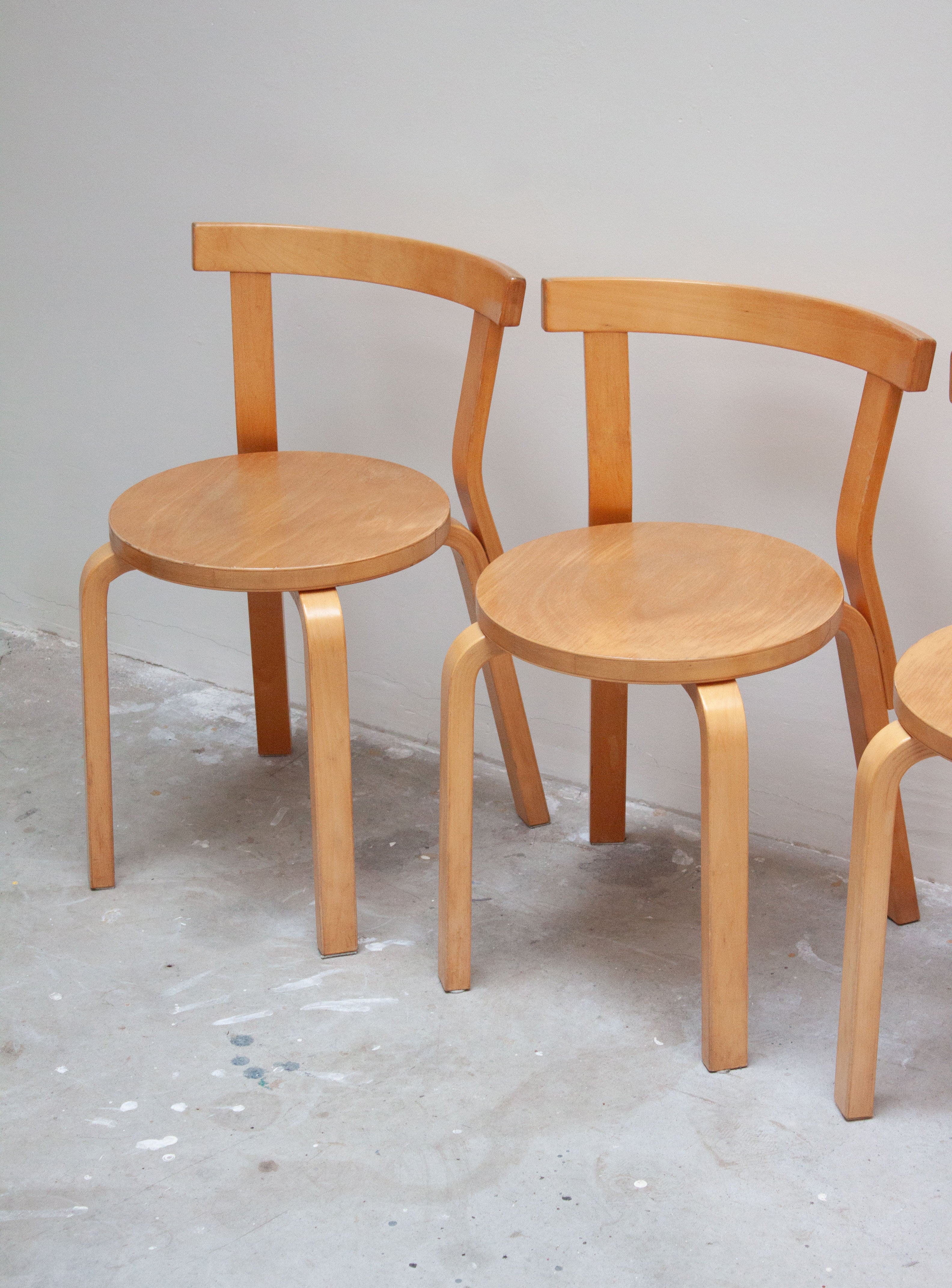 Artek Model 68 Chairs by Alvar Aalto (Birch) - Image 6