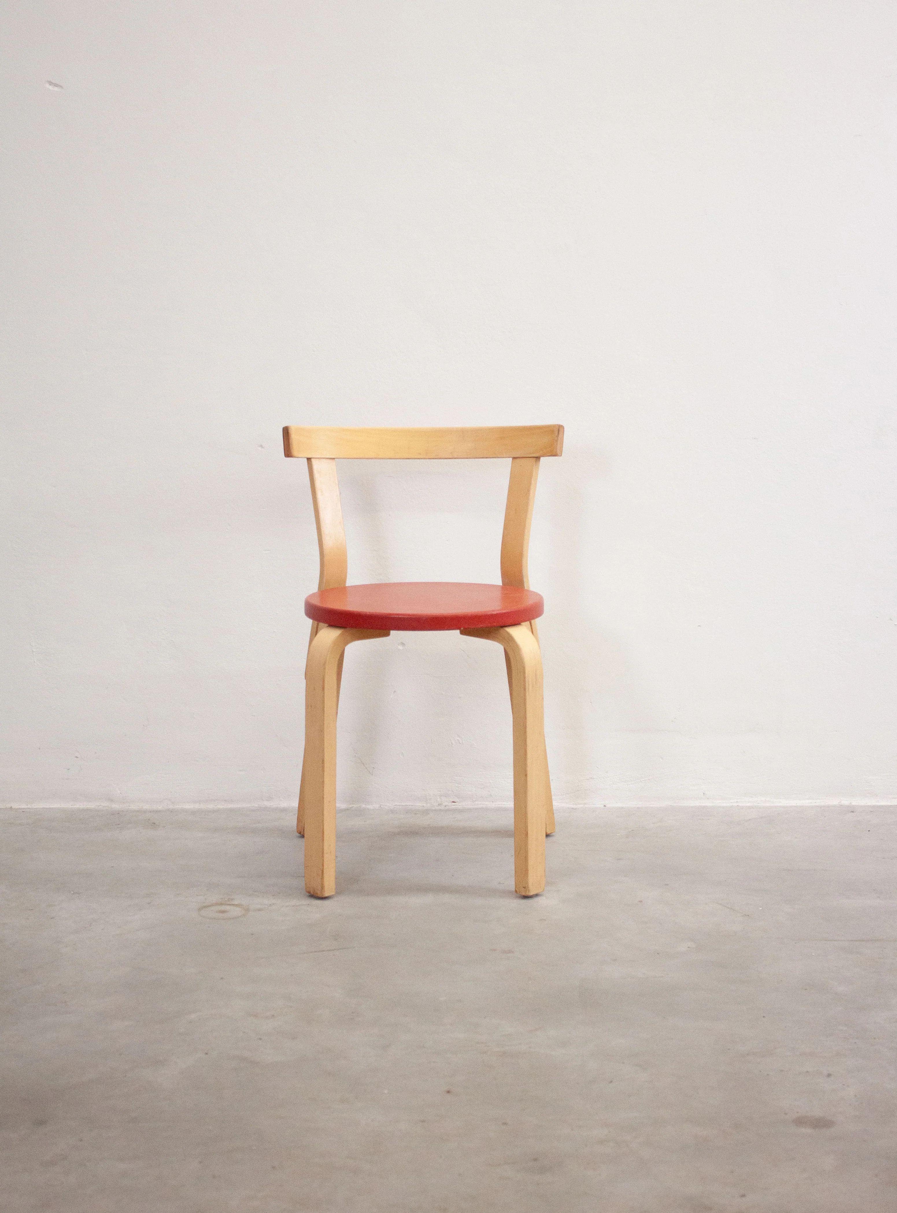 Artek Model 68 Chair by Alvar Aalto (Red) - Image 17