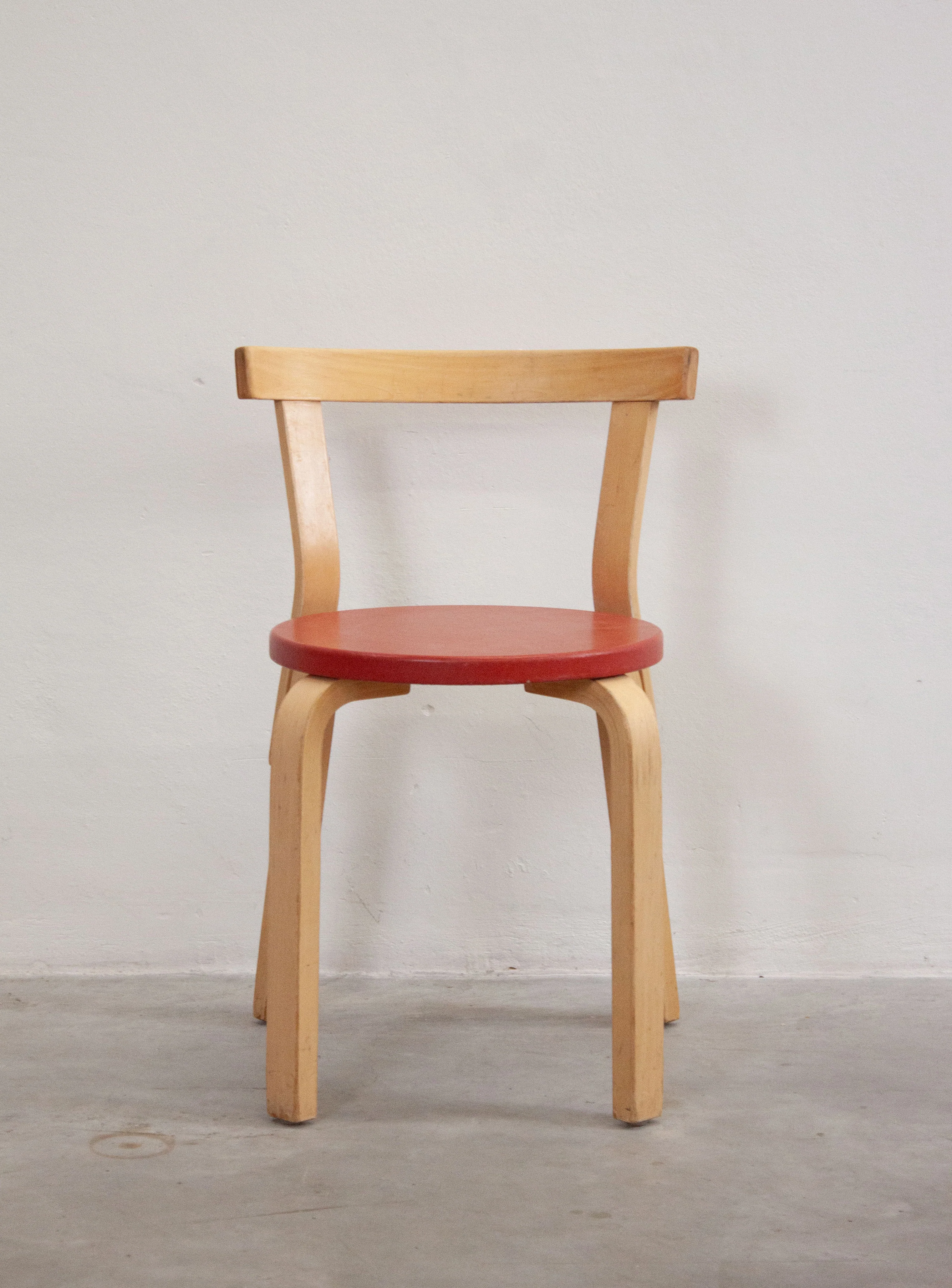 Artek Model 68 Chair by Alvar Aalto (Red) - Image 18