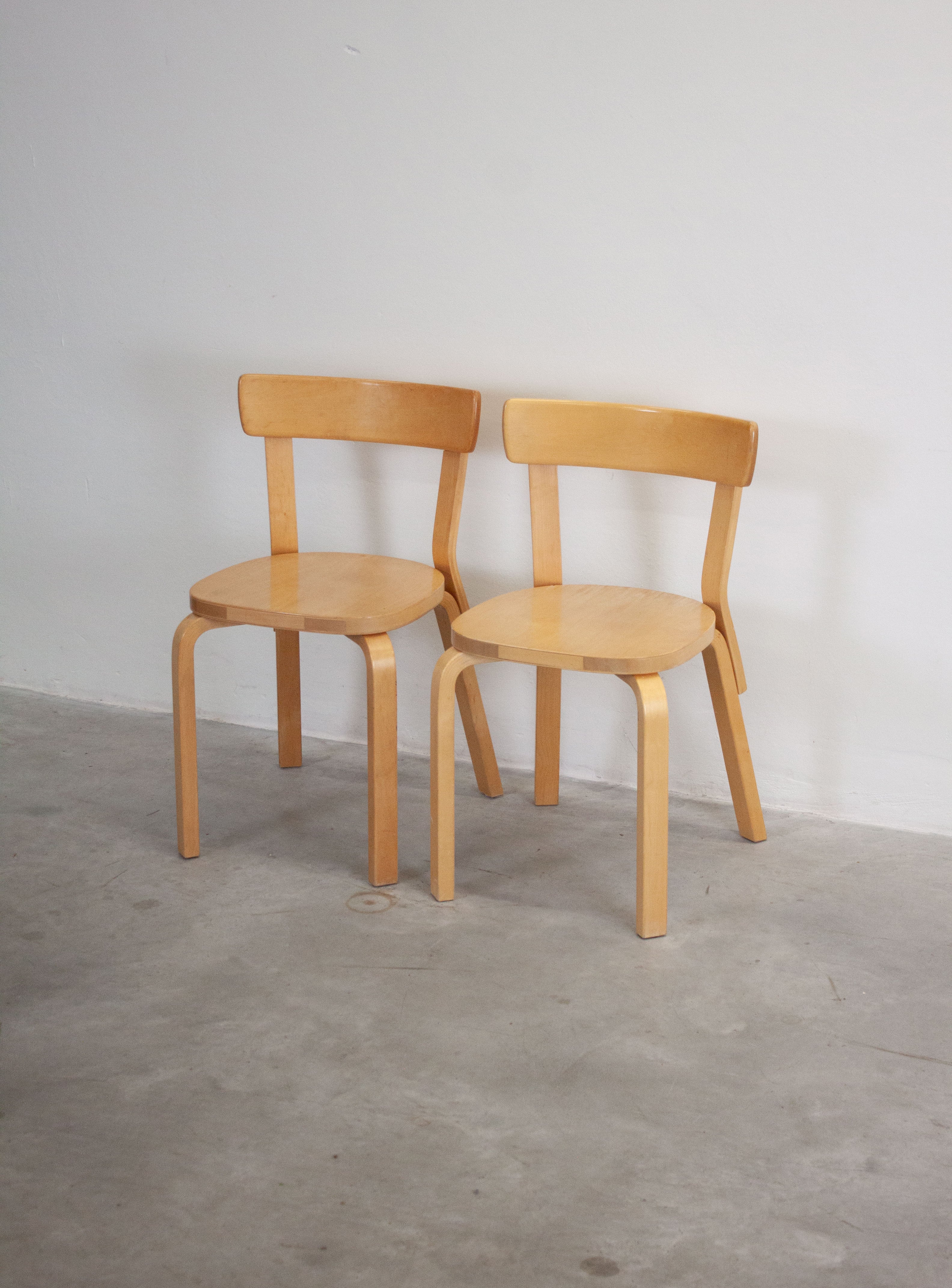 Artek Model 69 Chairs by Alvar Aalto (Birch)