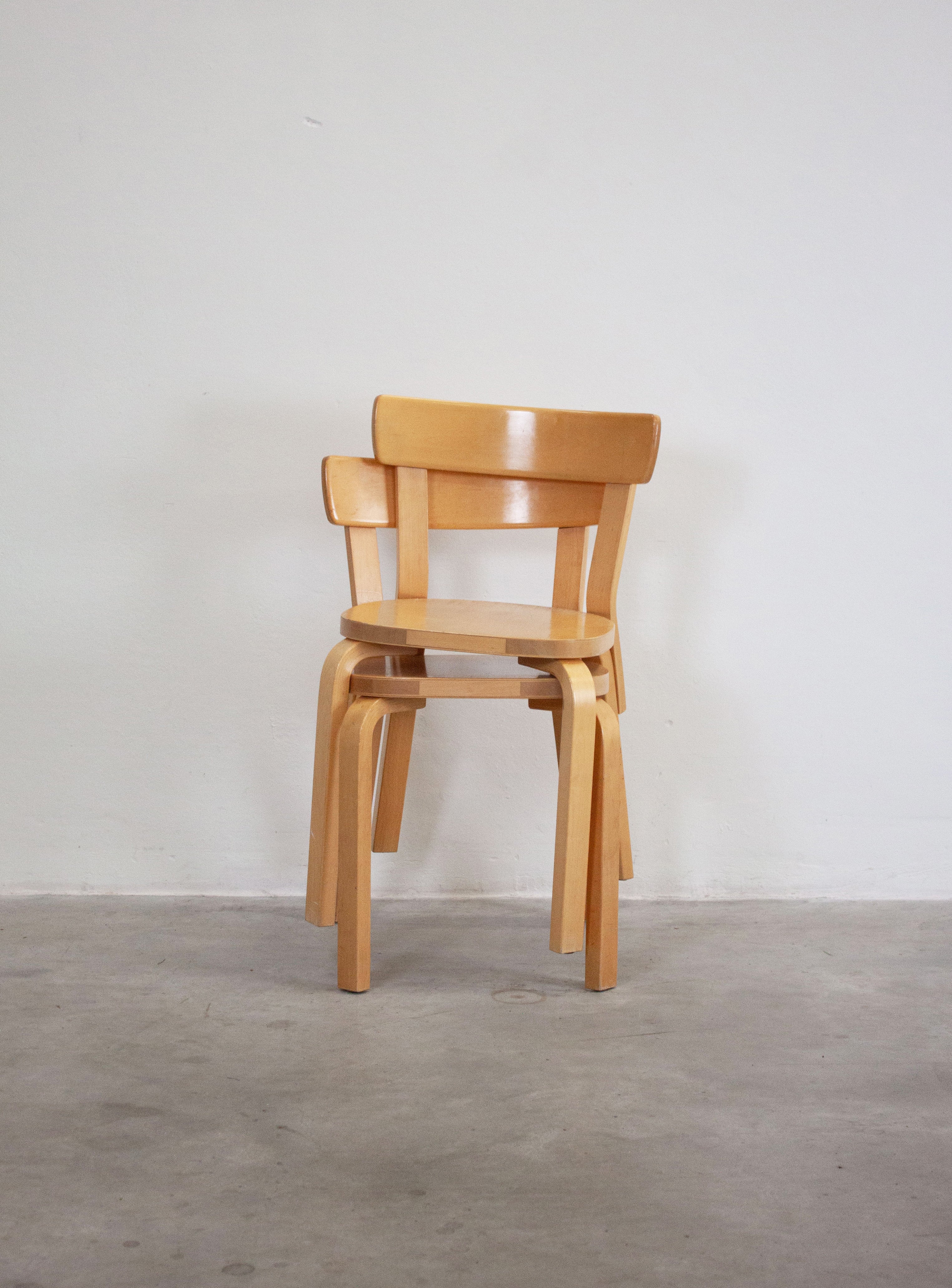 Artek Model 69 Chairs by Alvar Aalto (Birch) - Image 2