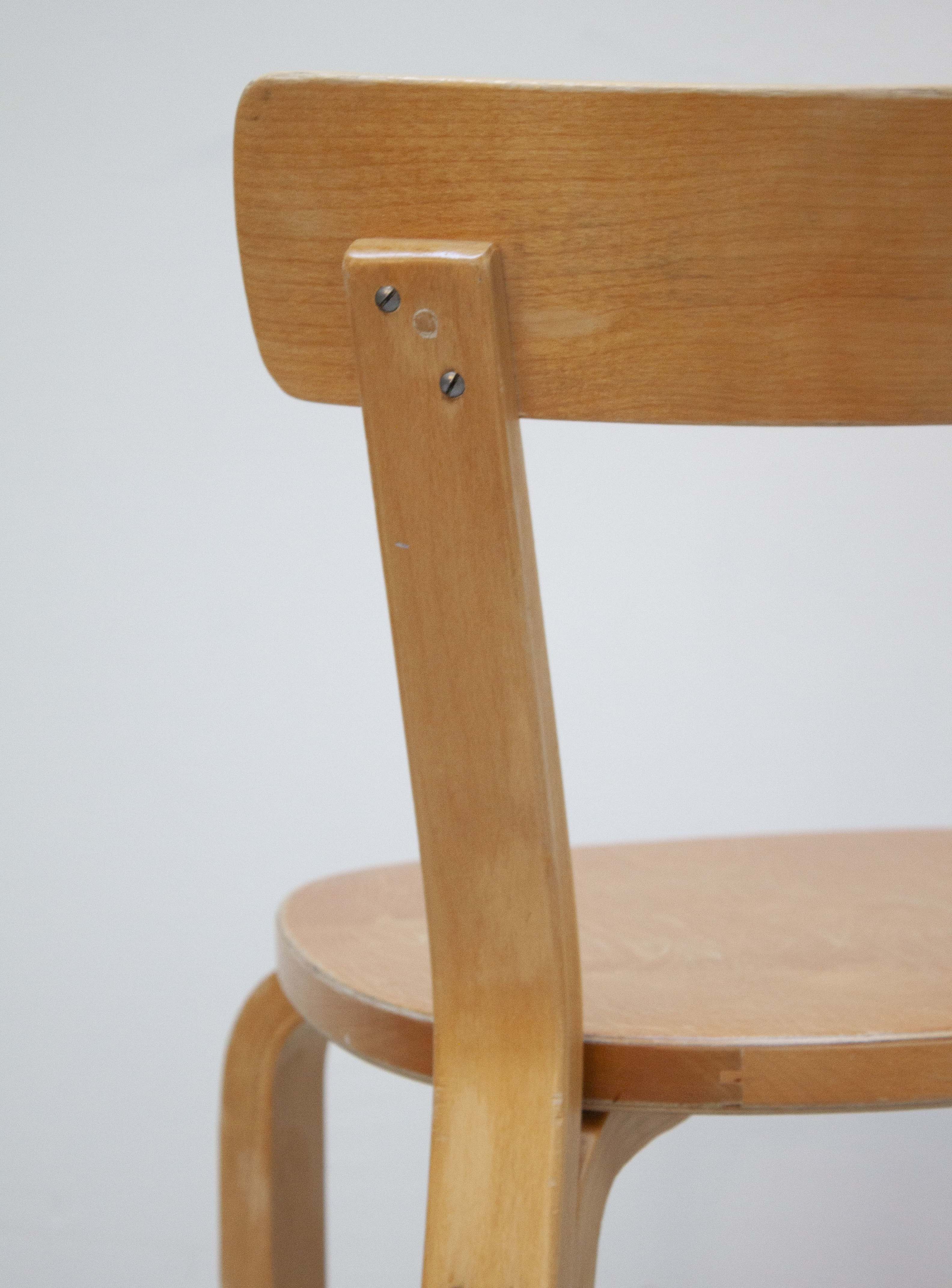 Artek Model 69 Chairs by Alvar Aalto (Birch) - Image 14