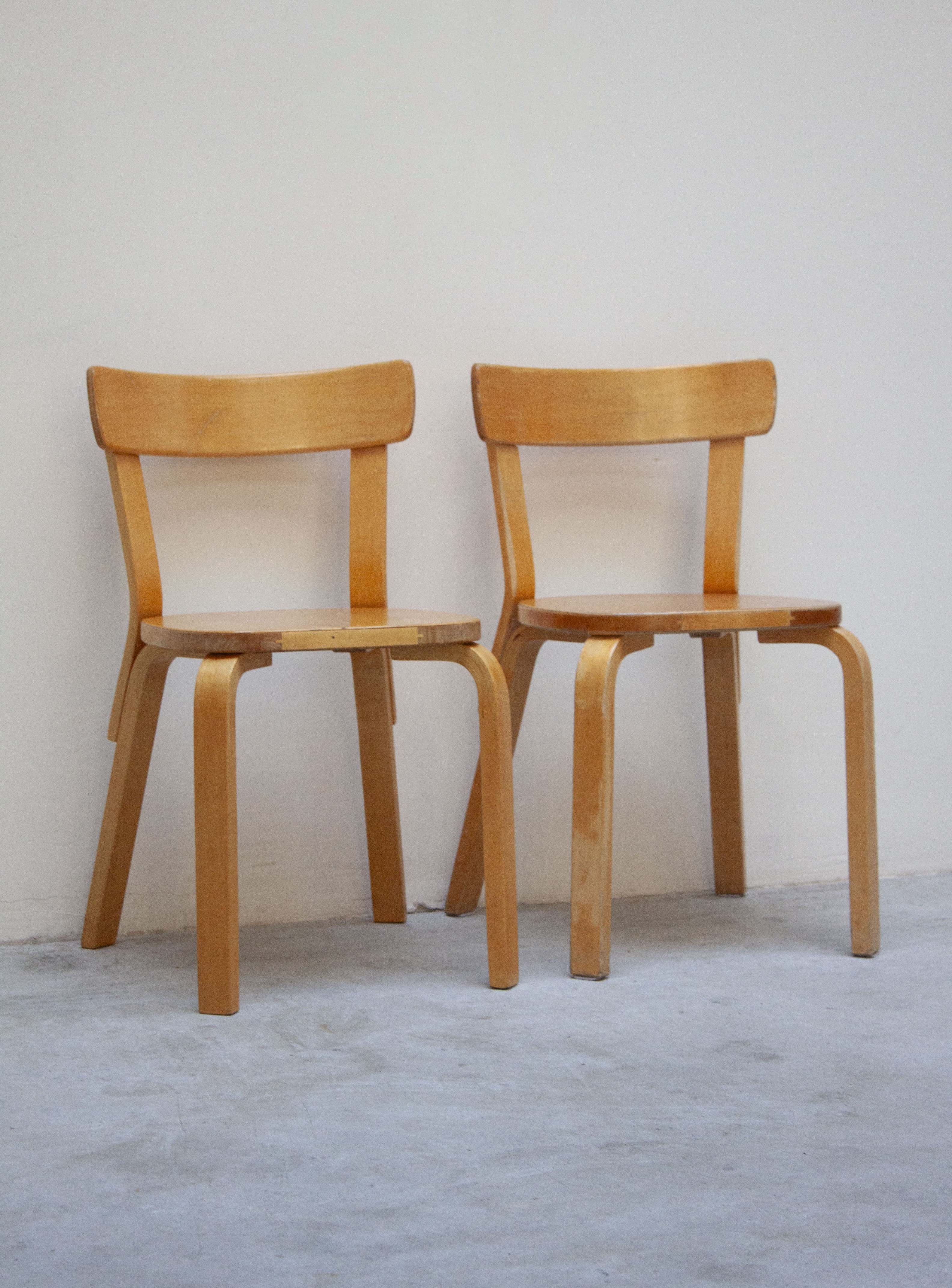 Artek Model 69 Chairs by Alvar Aalto (Birch) - Image 16