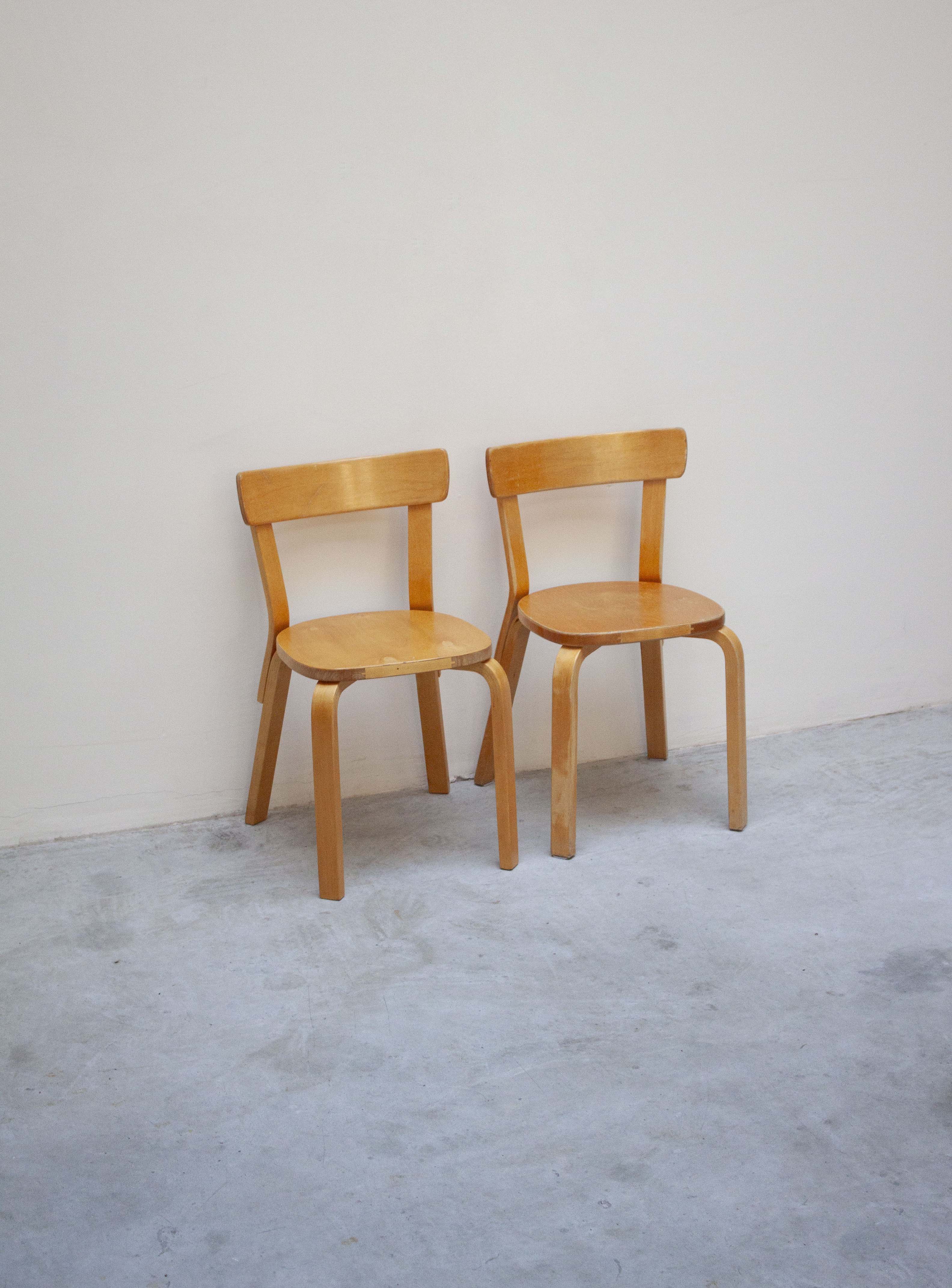 Artek Model 69 Chairs by Alvar Aalto (Birch) - Image 18