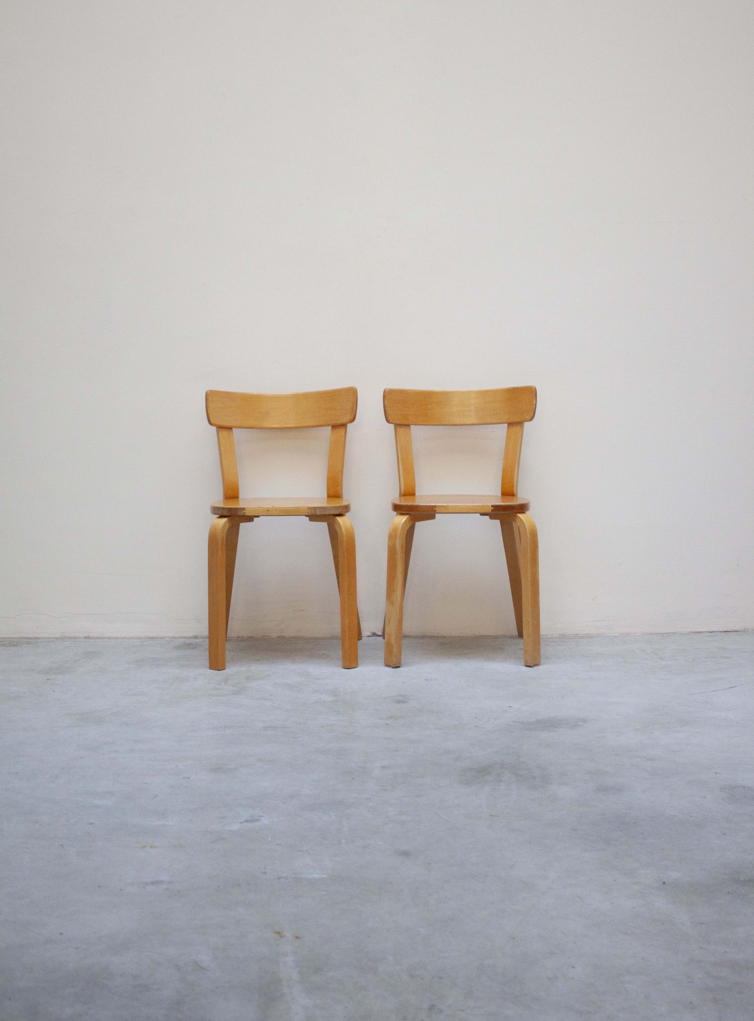 Artek Model 69 Chairs by Alvar Aalto (Birch) - Image 19