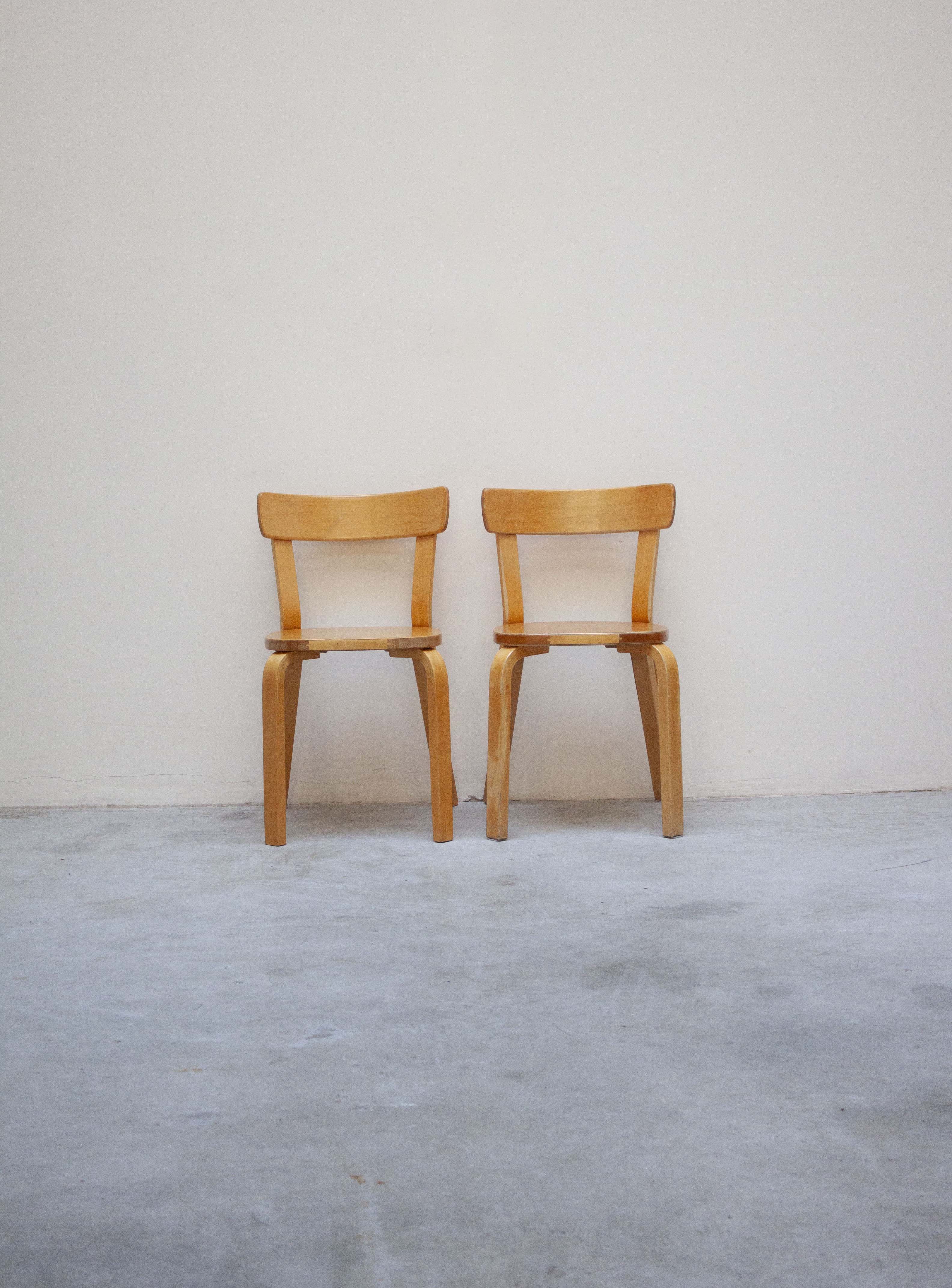 Artek Model 69 Chairs by Alvar Aalto (Birch) - Image 20