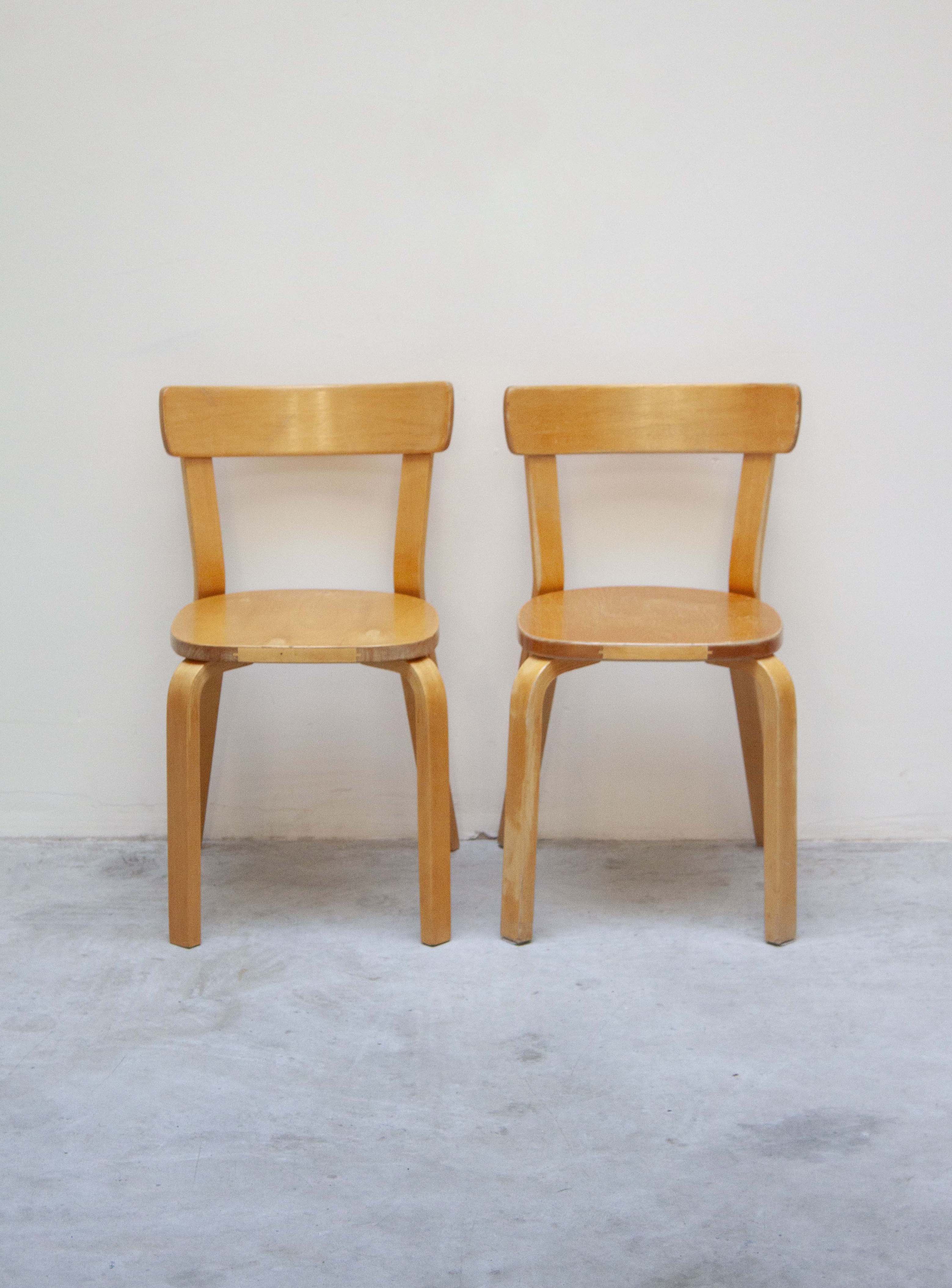 Artek Model 69 Chairs by Alvar Aalto (Birch) - Image 21