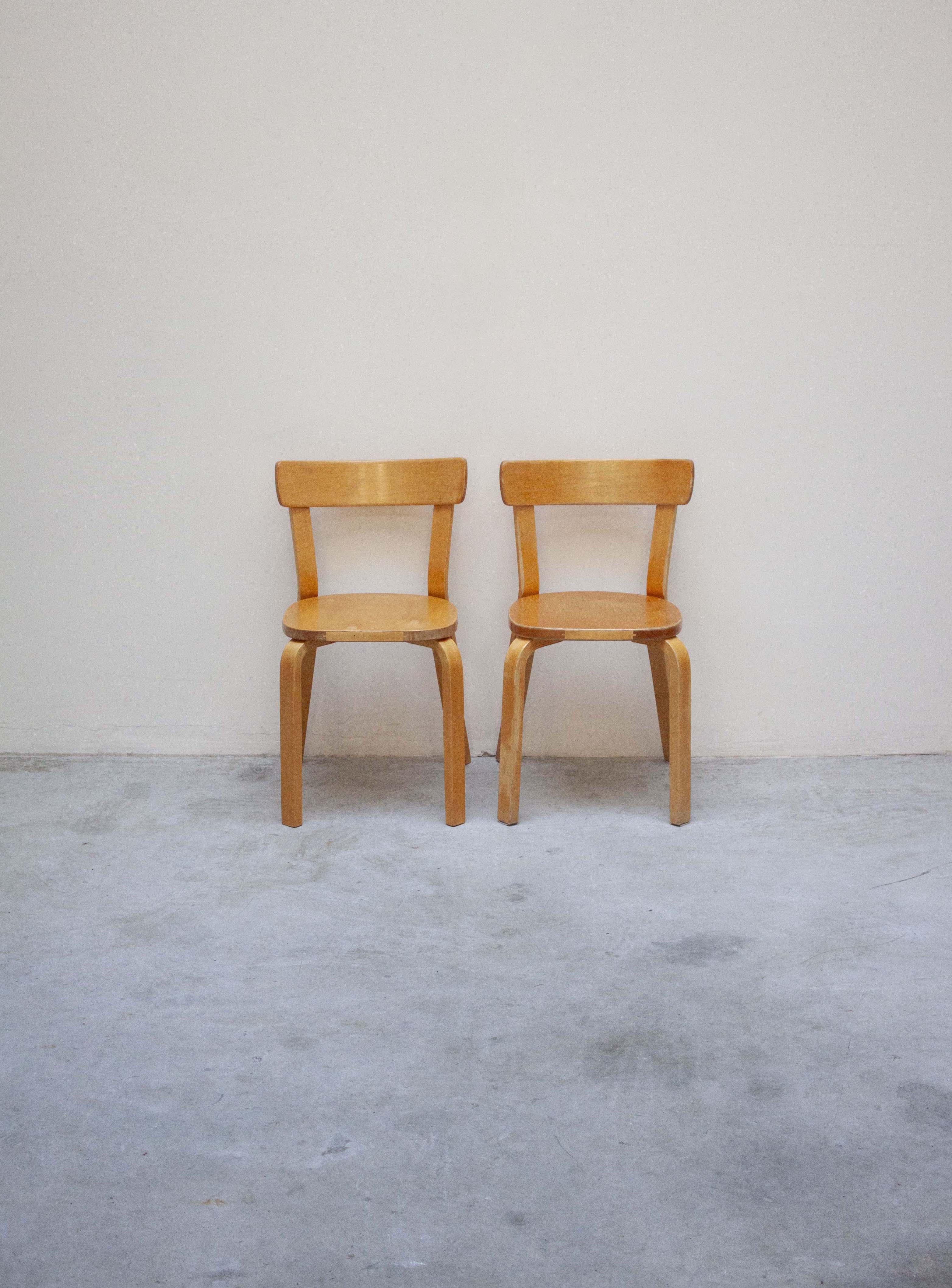 Artek Model 69 Chairs by Alvar Aalto (Birch) - Image 22