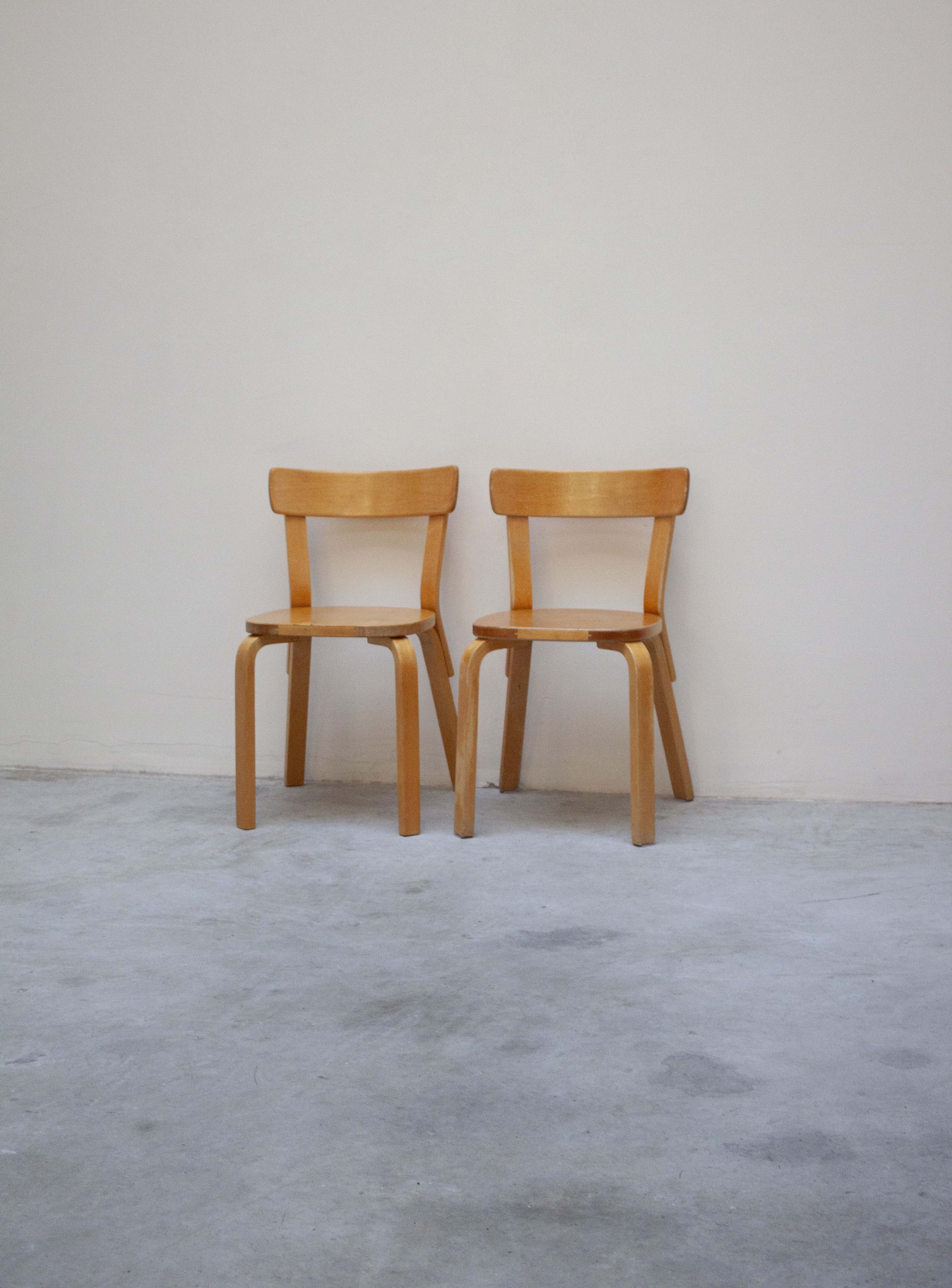 Artek Model 69 Chairs by Alvar Aalto (Birch) - Image 23