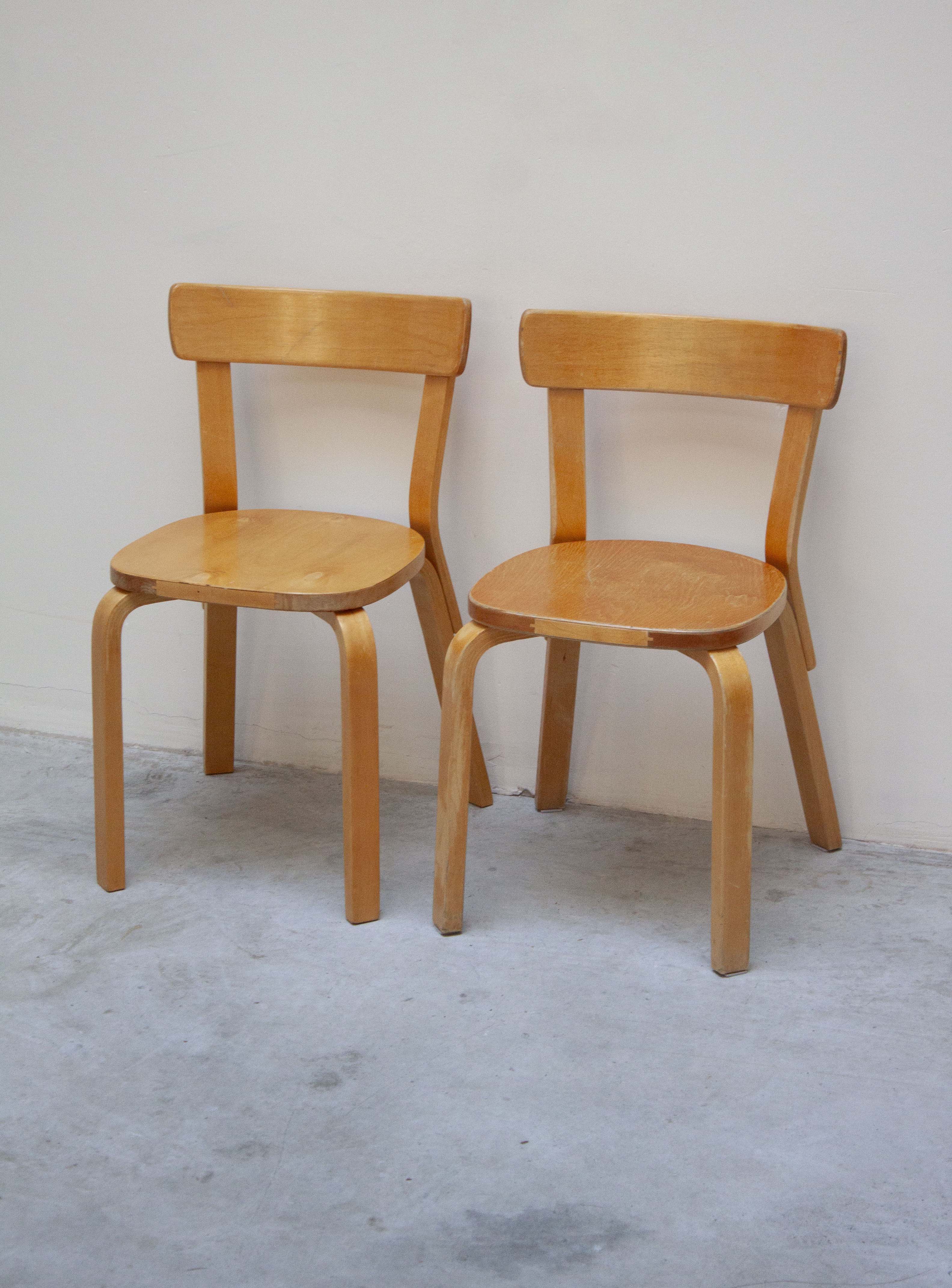 Artek Model 69 Chairs by Alvar Aalto (Birch) - Image 24