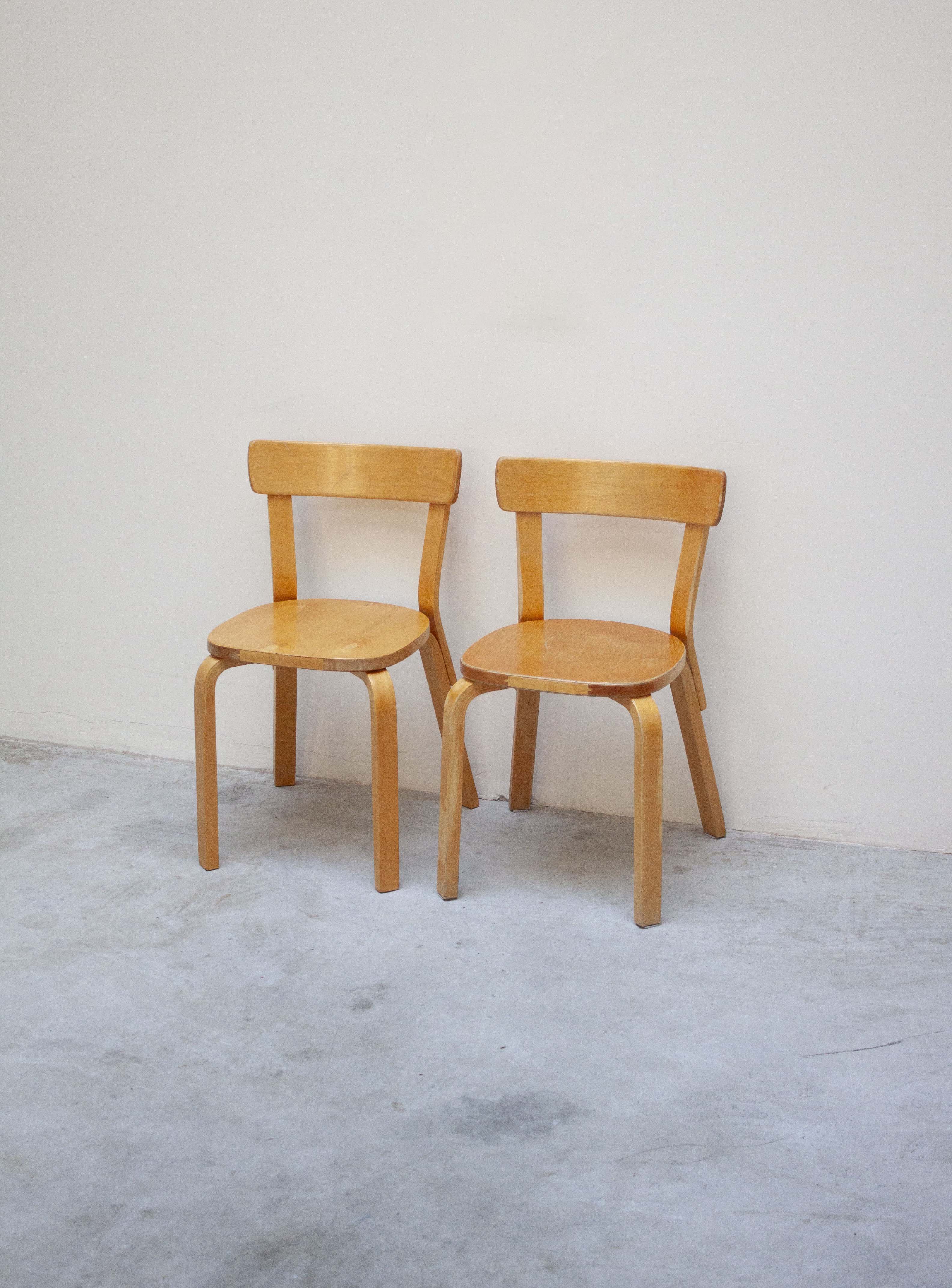 Artek Model 69 Chairs by Alvar Aalto (Birch) - Image 26