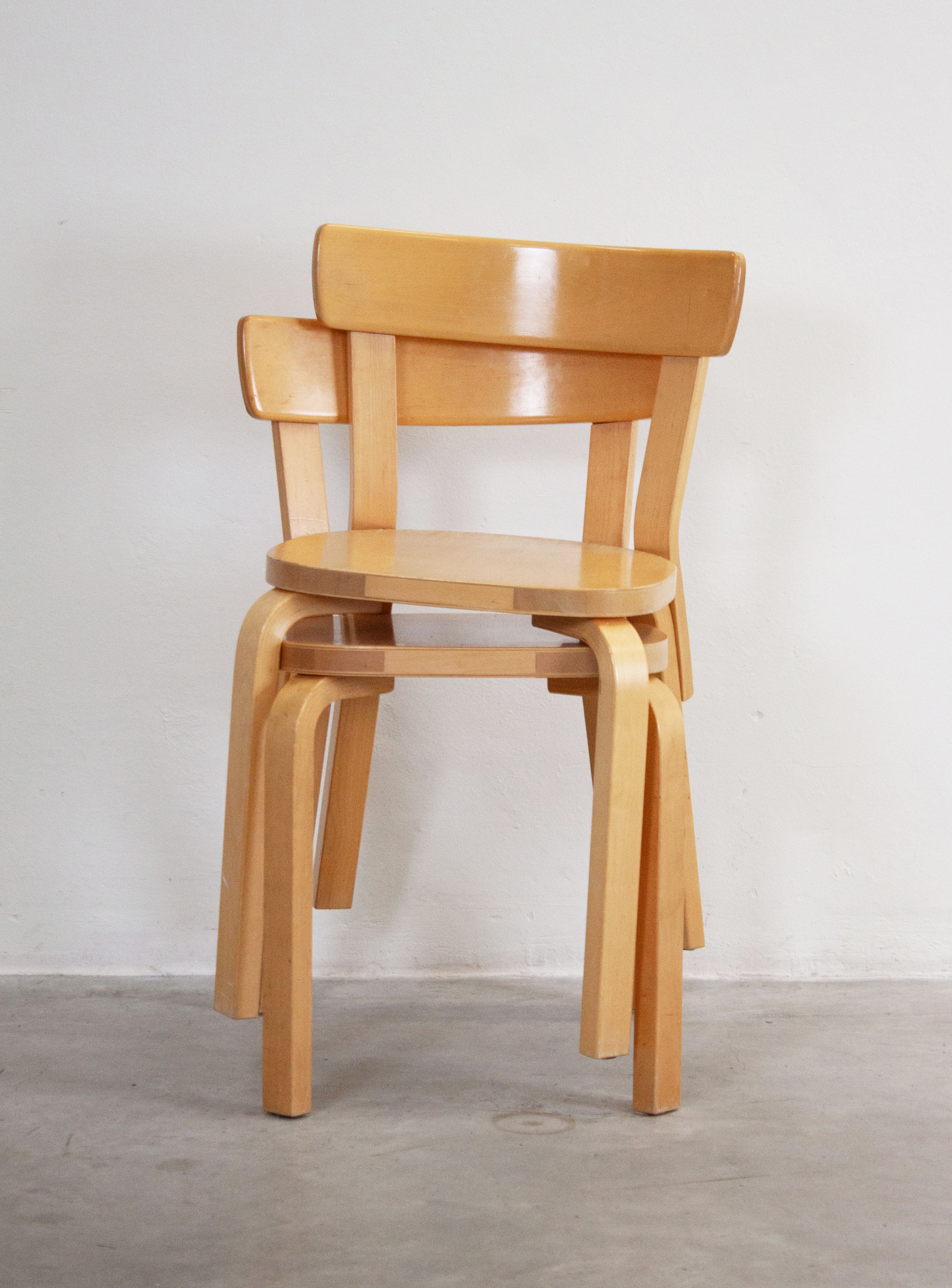 Artek Model 69 Chairs by Alvar Aalto (Birch) - Image 3