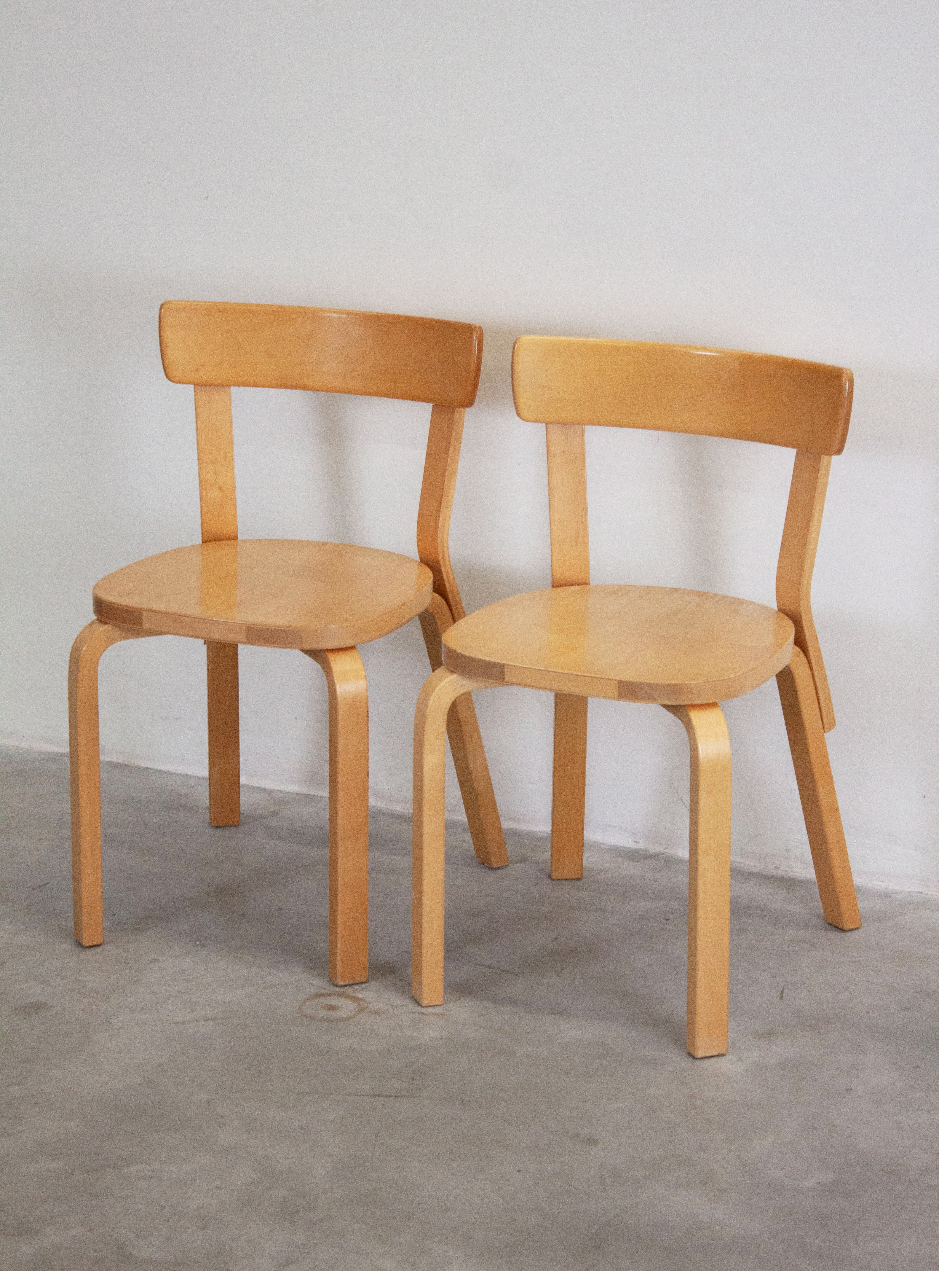 Artek Model 69 Chairs by Alvar Aalto (Birch) - Image 7
