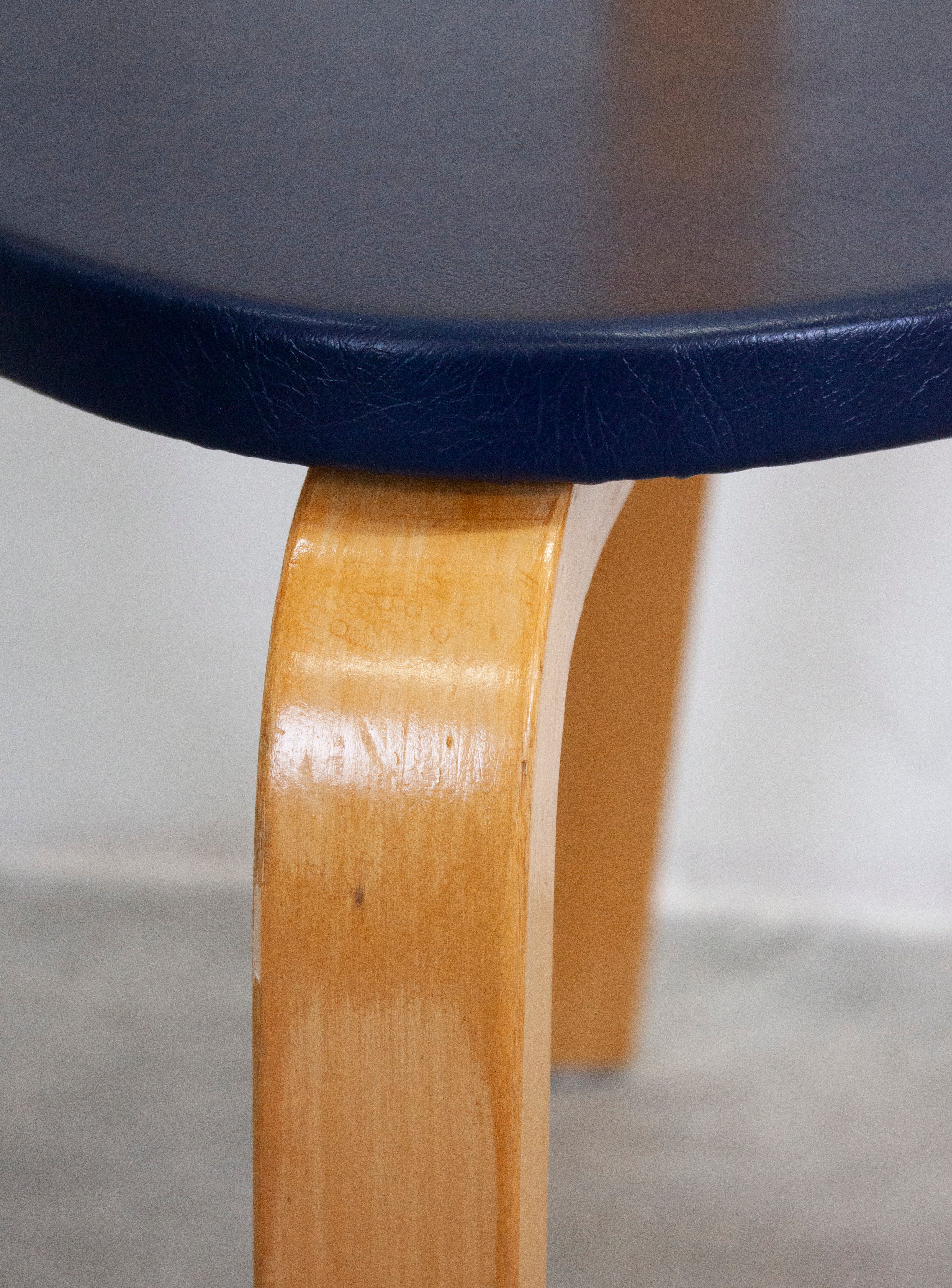 Artek Model 69 Chairs by Alvar Aalto (Blue) - Image 14