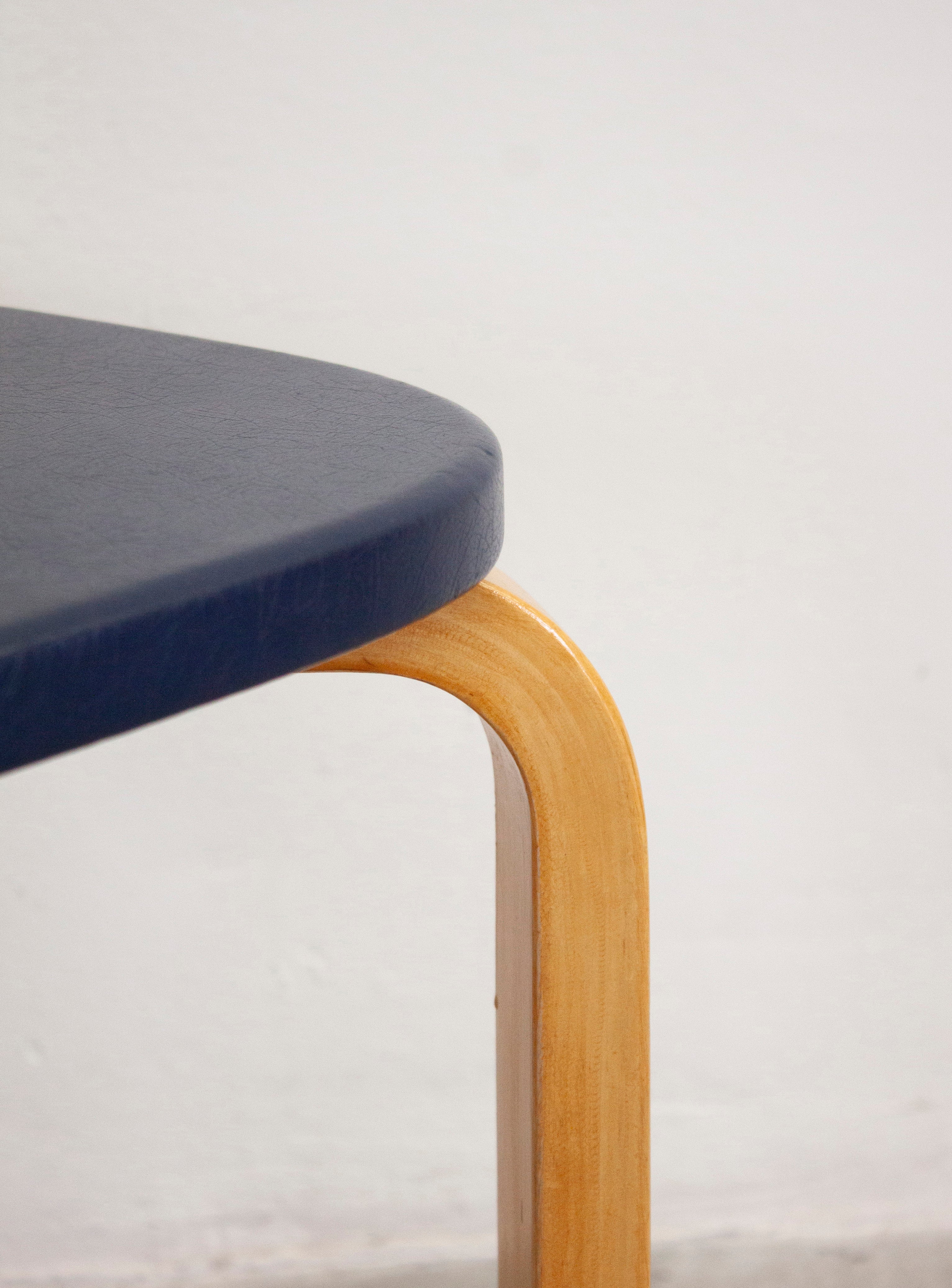 Artek Model 69 Chairs by Alvar Aalto (Blue) - Image 16