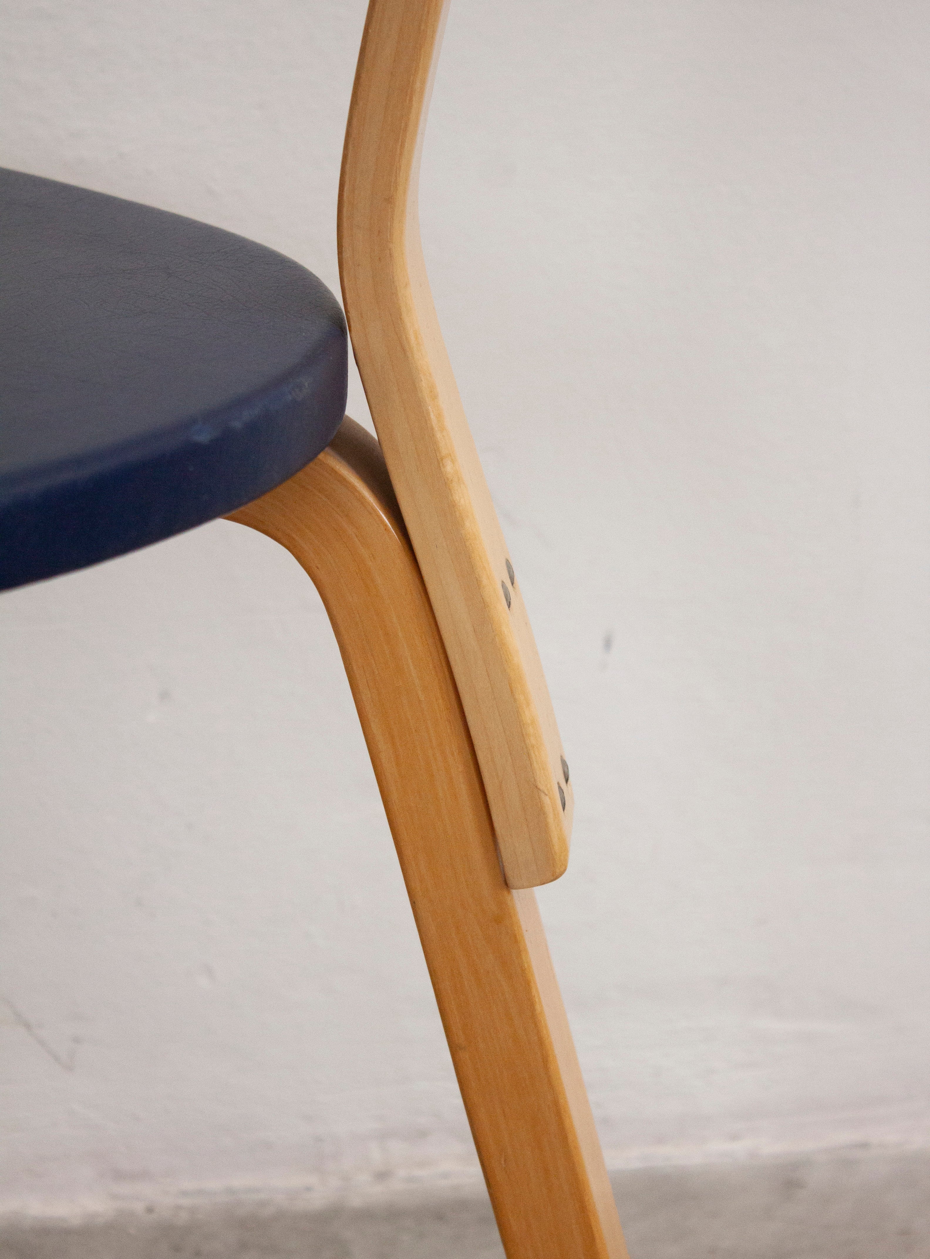 Artek Model 69 Chairs by Alvar Aalto (Blue) - Image 21