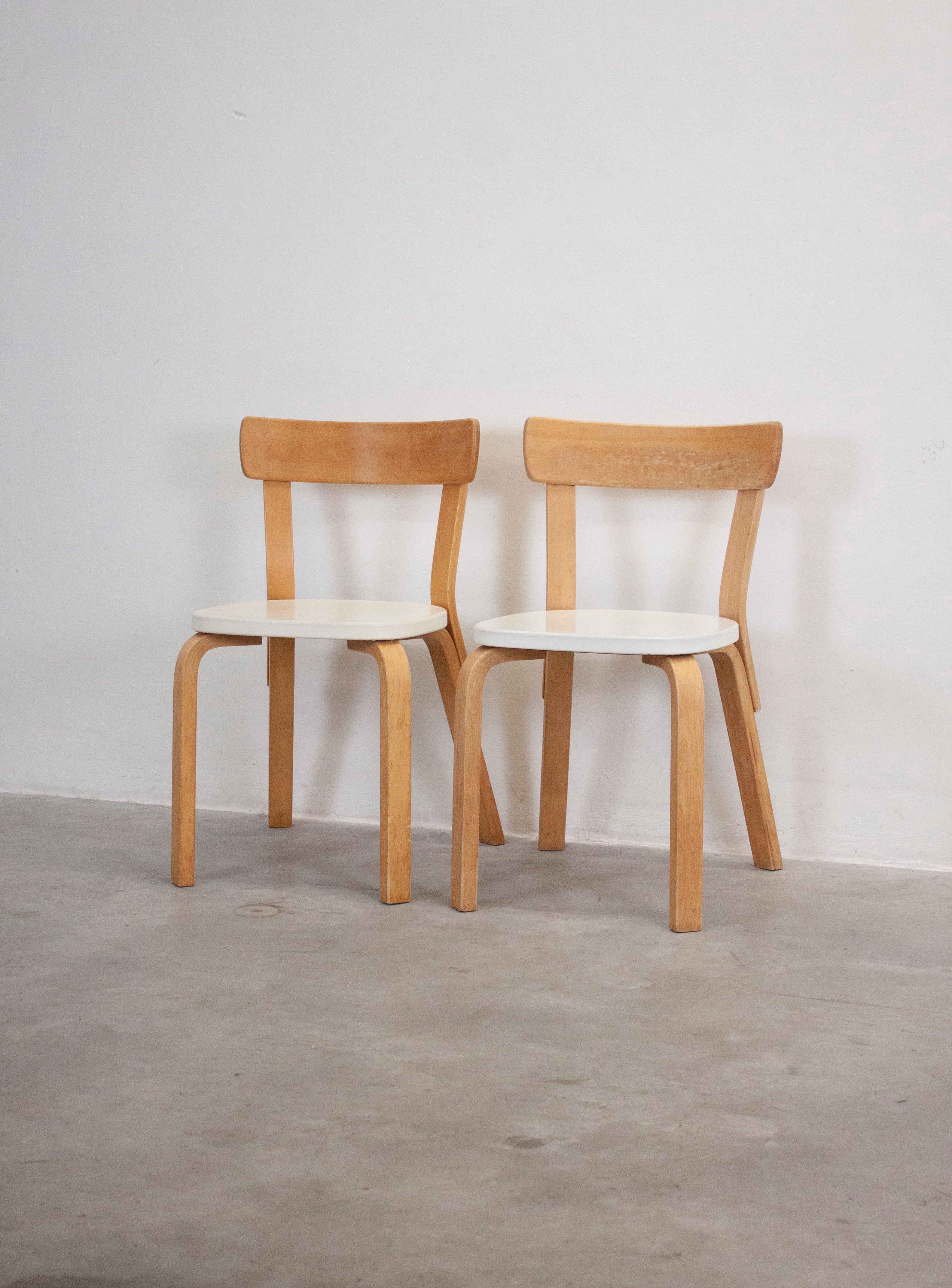 Artek Model 69 Chairs by Alvar Aalto (White) - Image 10