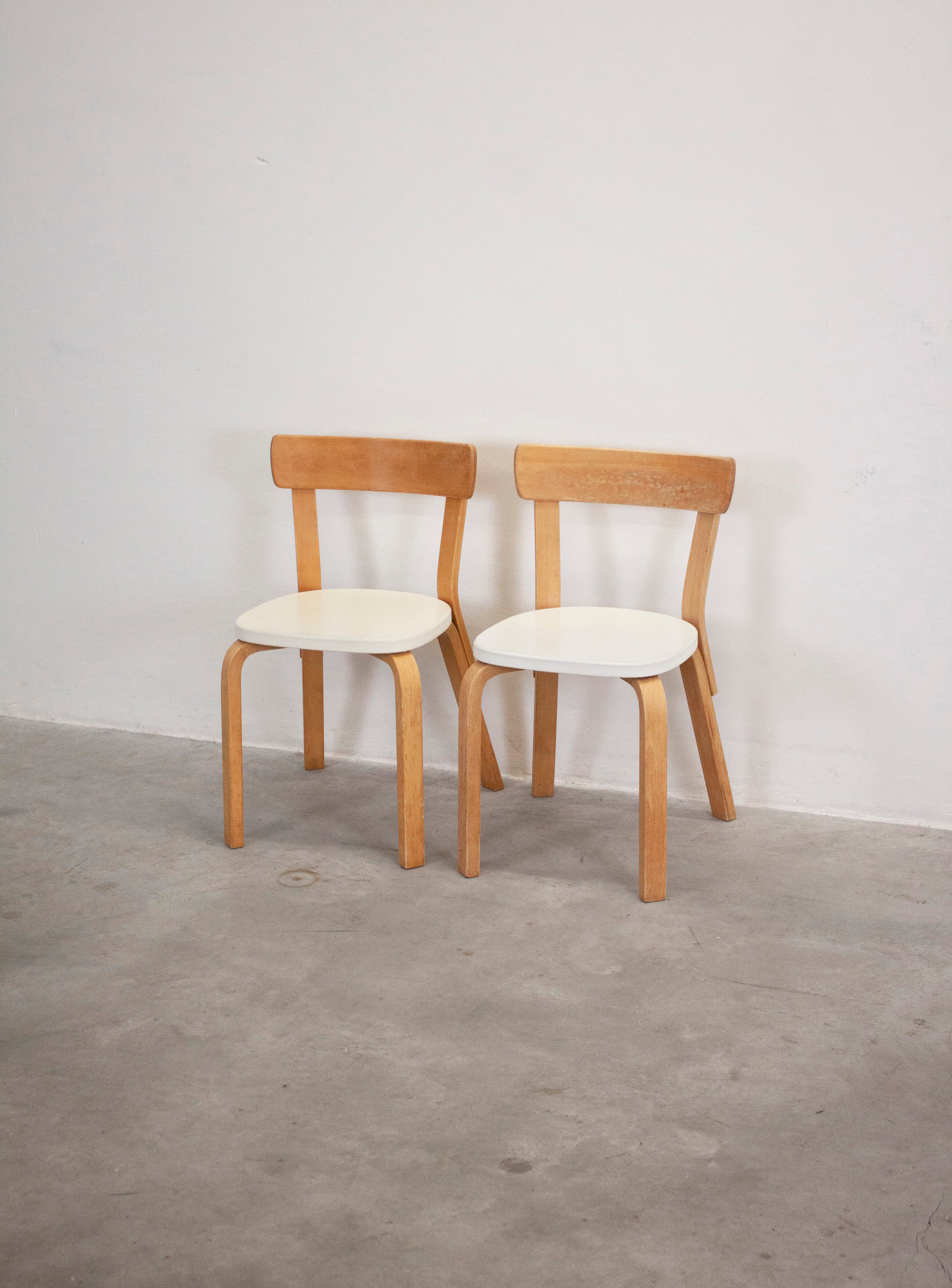 Artek Model 69 Chairs by Alvar Aalto (White) - Image 12