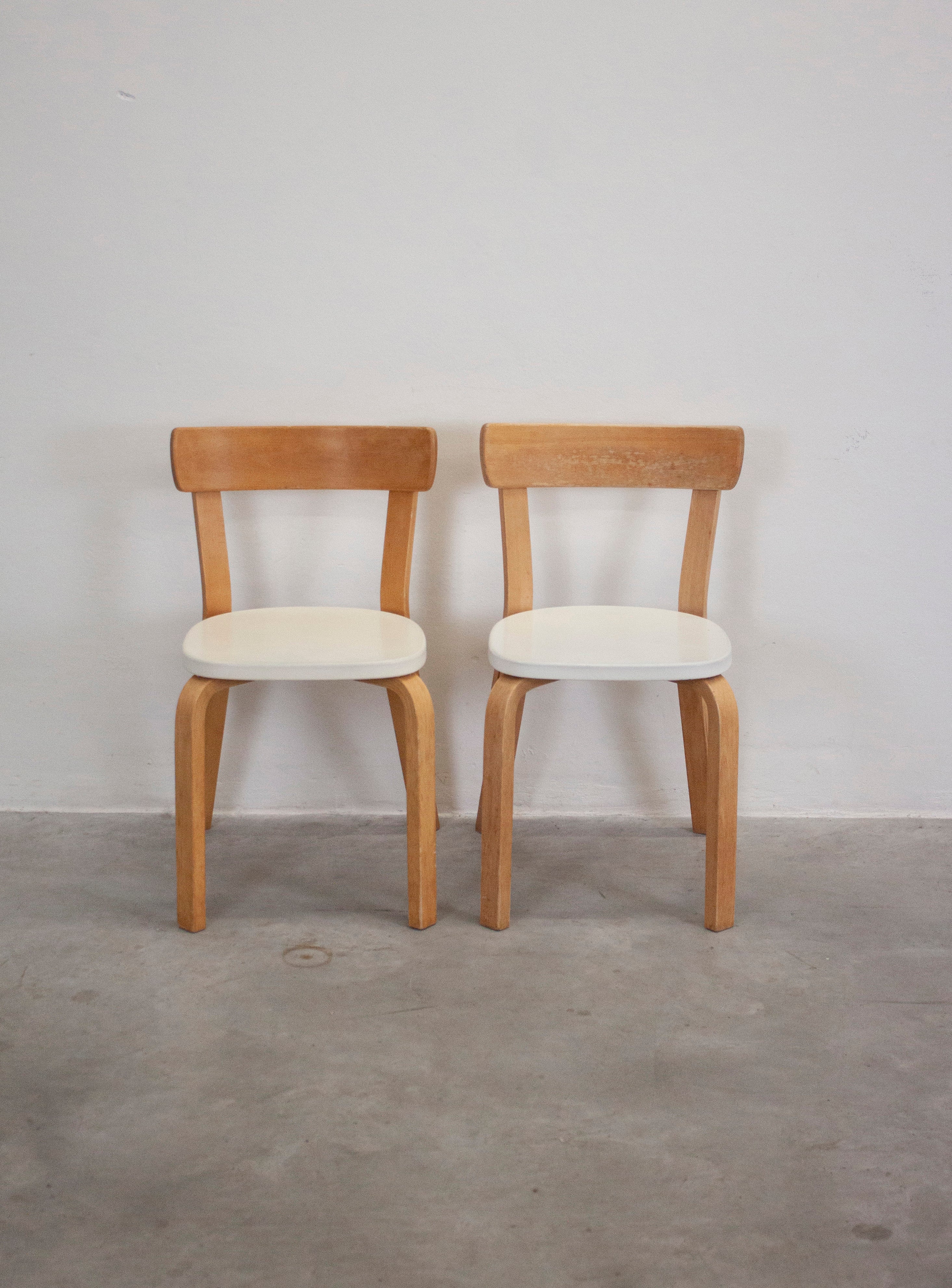 Artek Model 69 Chairs by Alvar Aalto (White) - Image 14