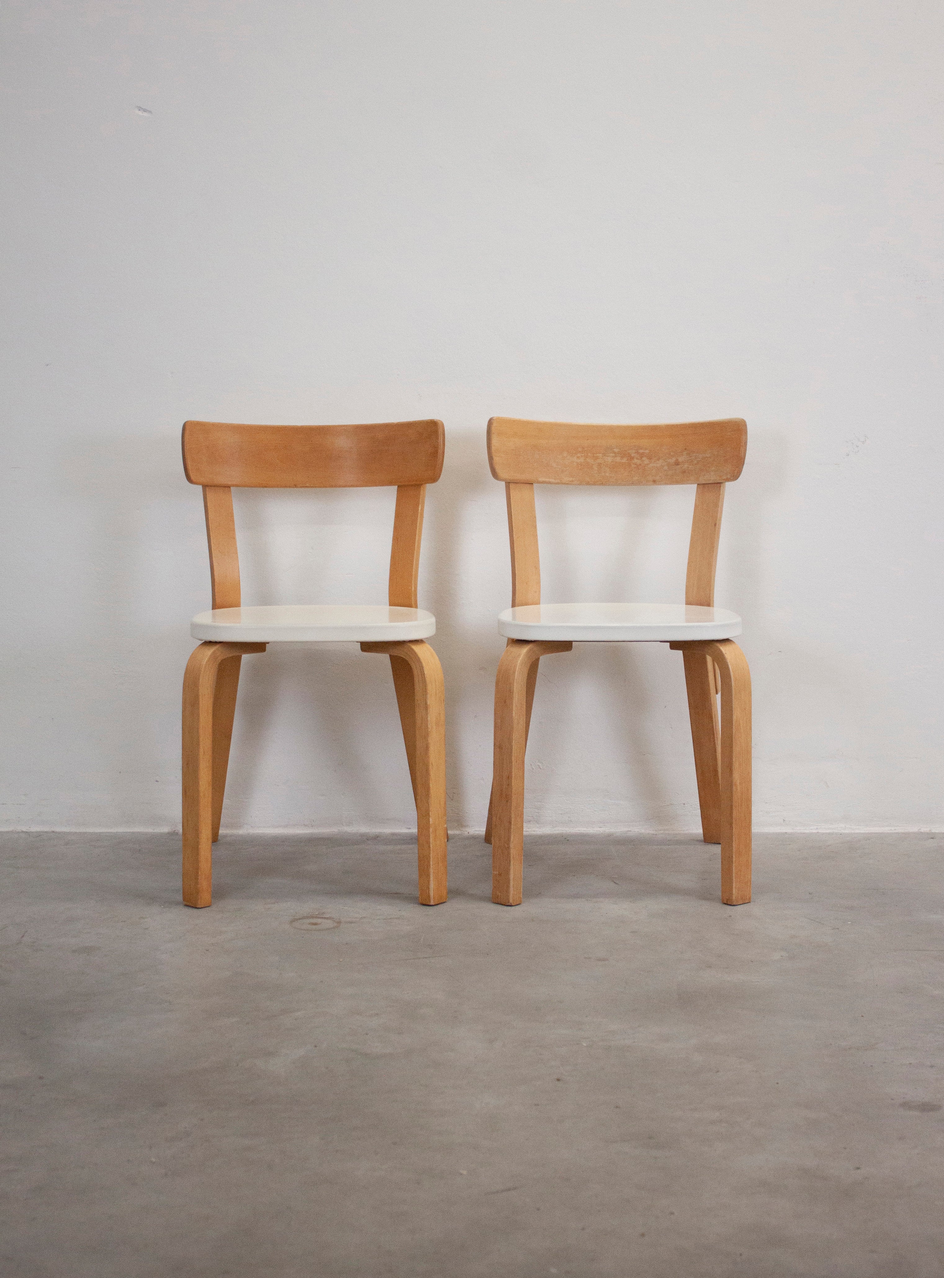 Artek Model 69 Chairs by Alvar Aalto (White) - Image 16