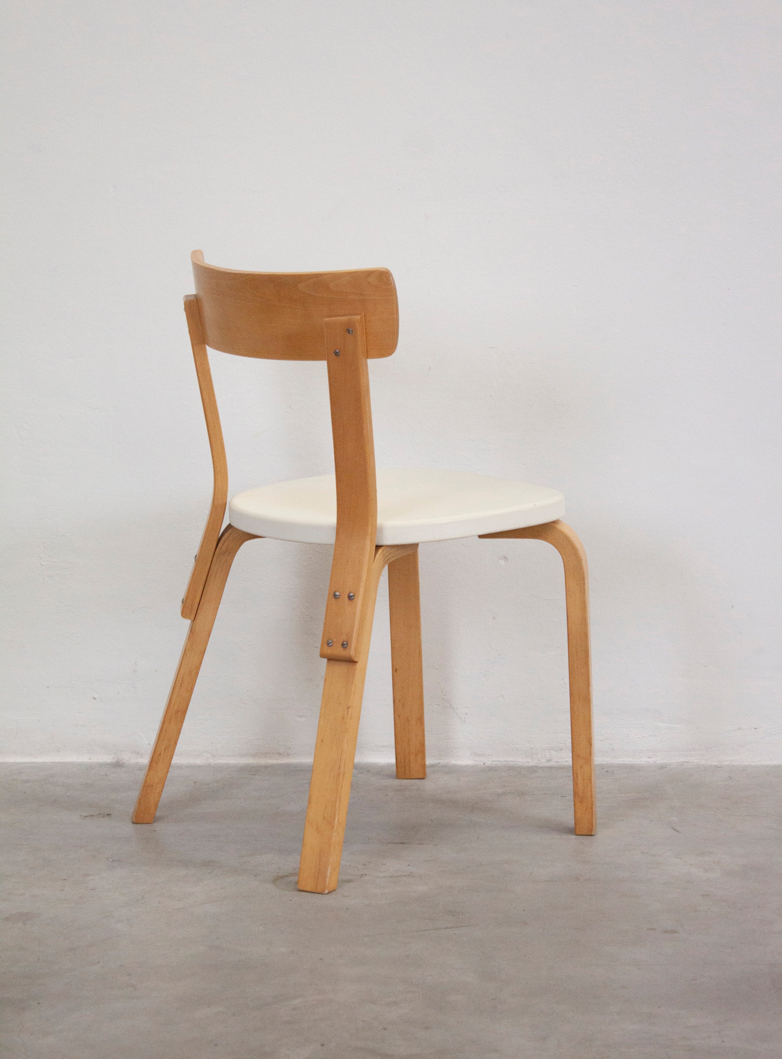 Artek Model 69 Chairs by Alvar Aalto (White) - Image 9