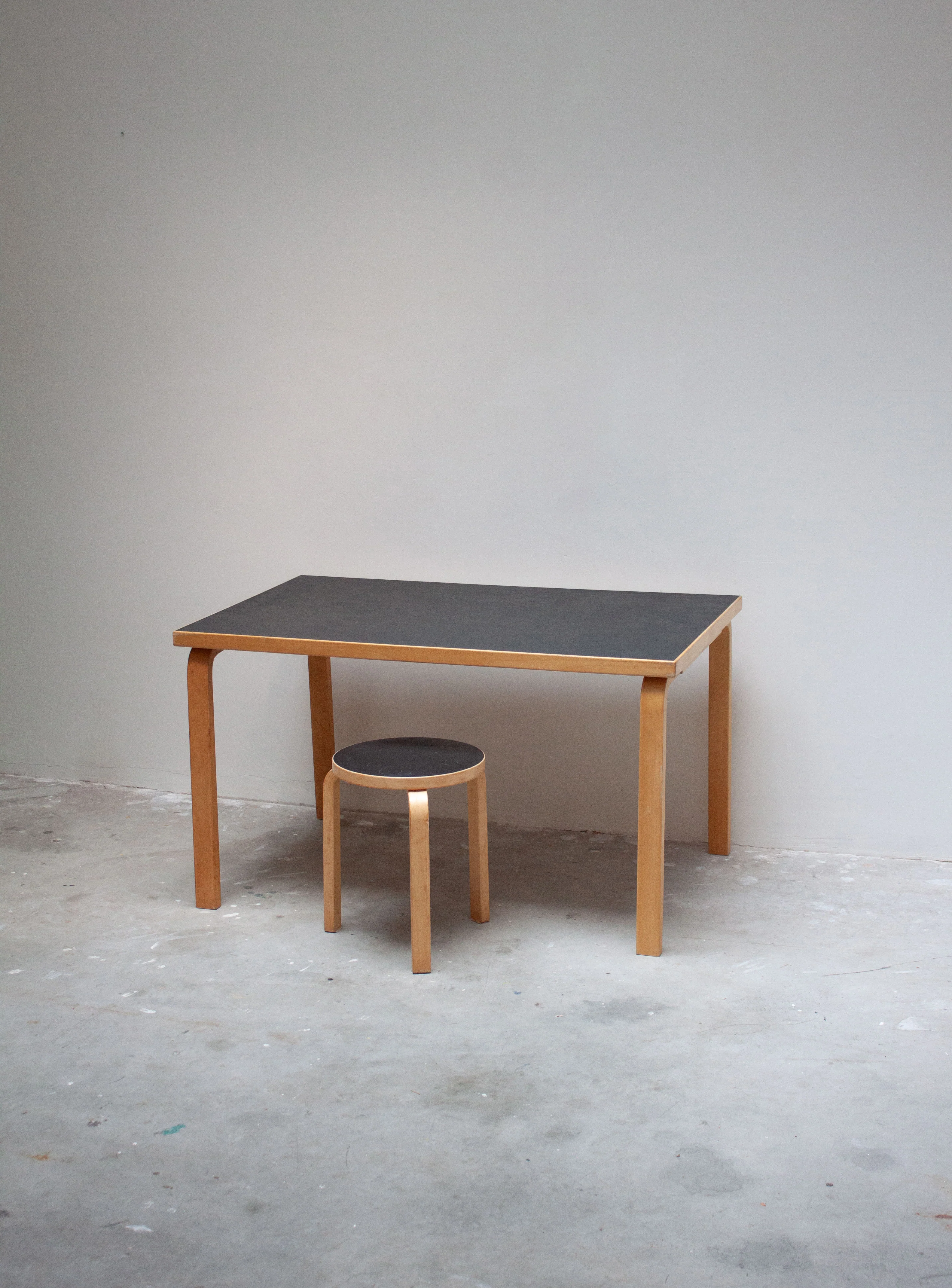 Artek Model 81B Dining Table by Alvar Aalto (Black) - Image 9