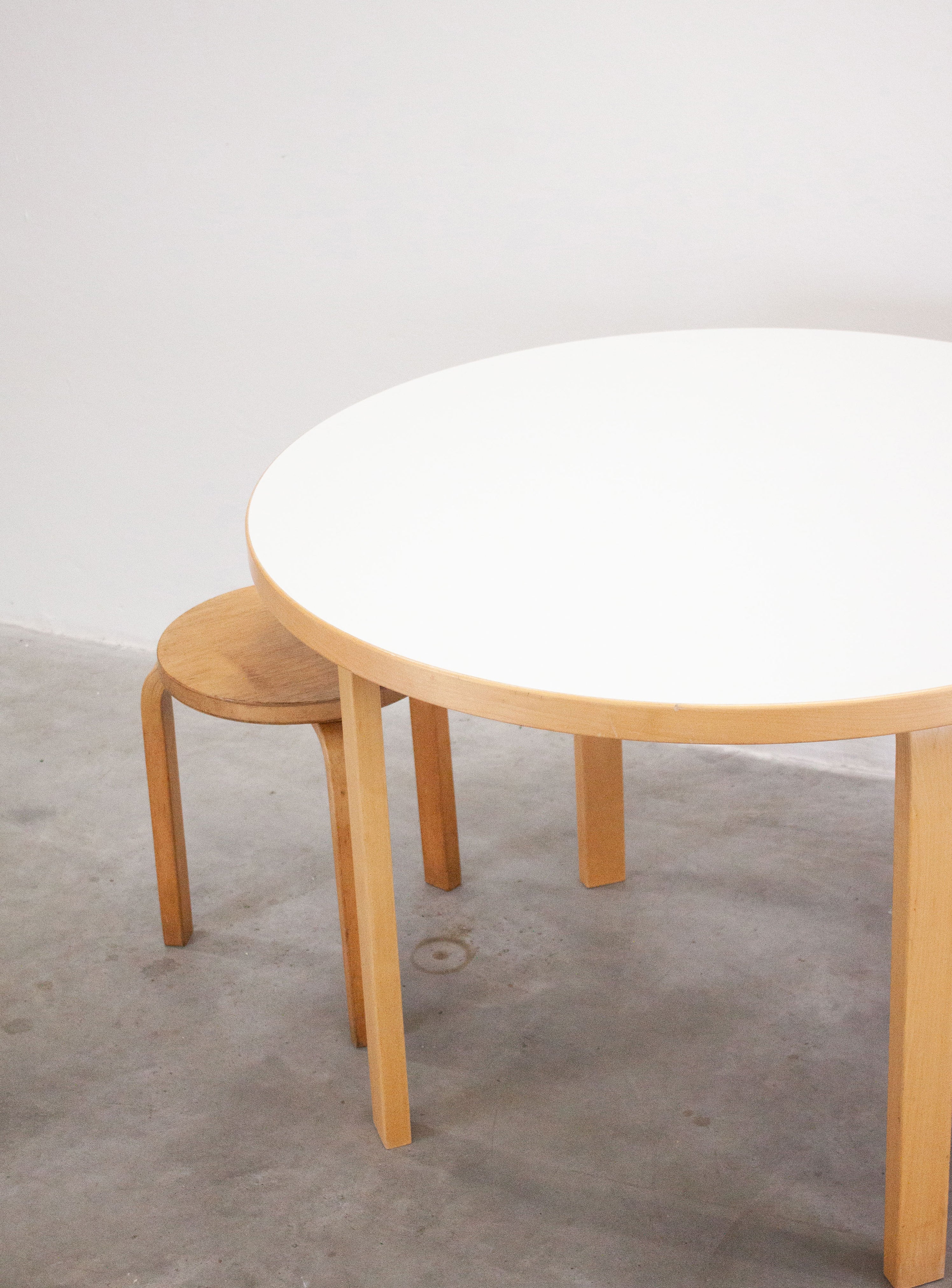 Artek Model 90A Dining Table by Alvar Aalto (White) - Image 10