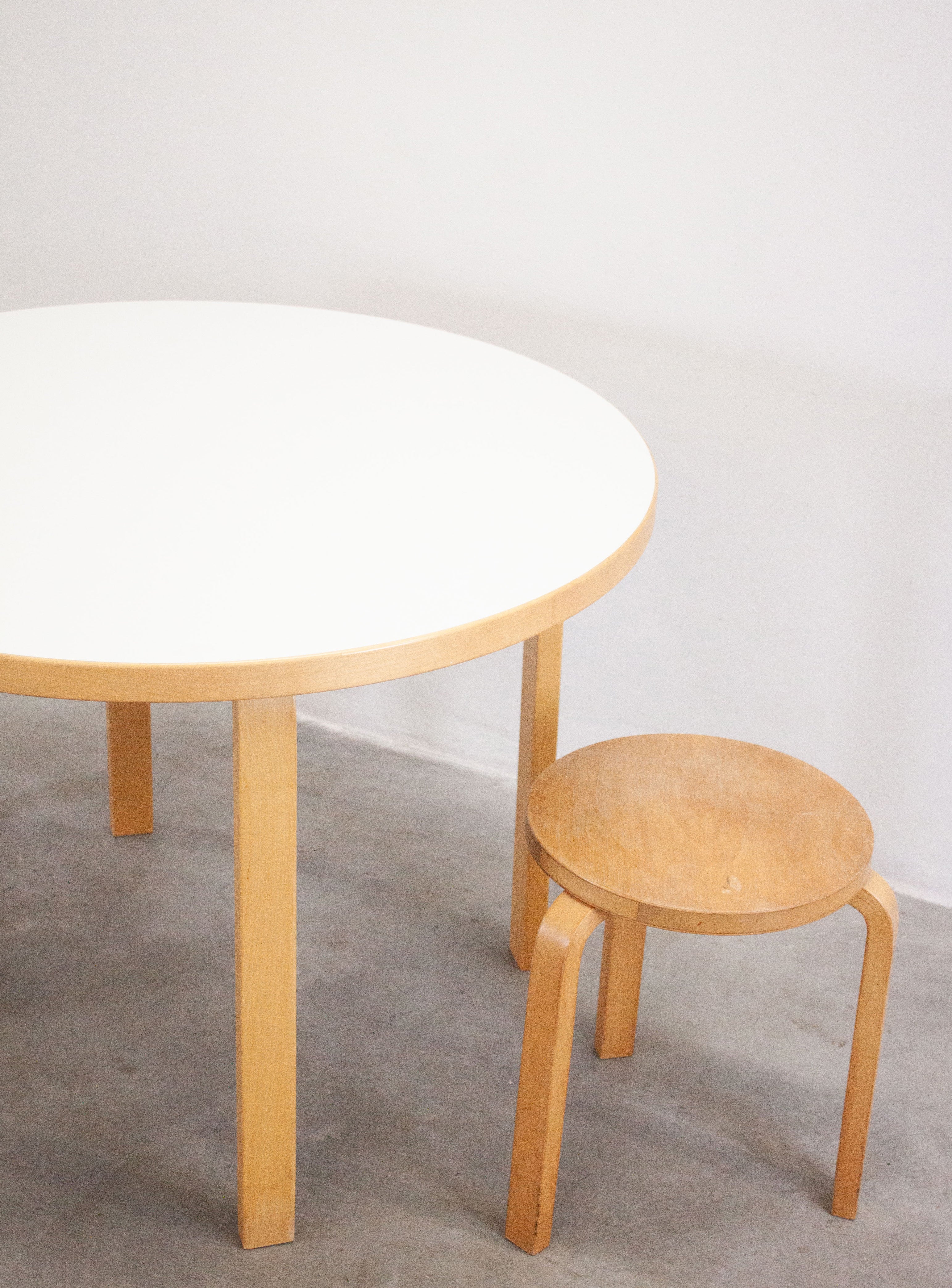 Artek Model 90A Dining Table by Alvar Aalto (White) - Image 11