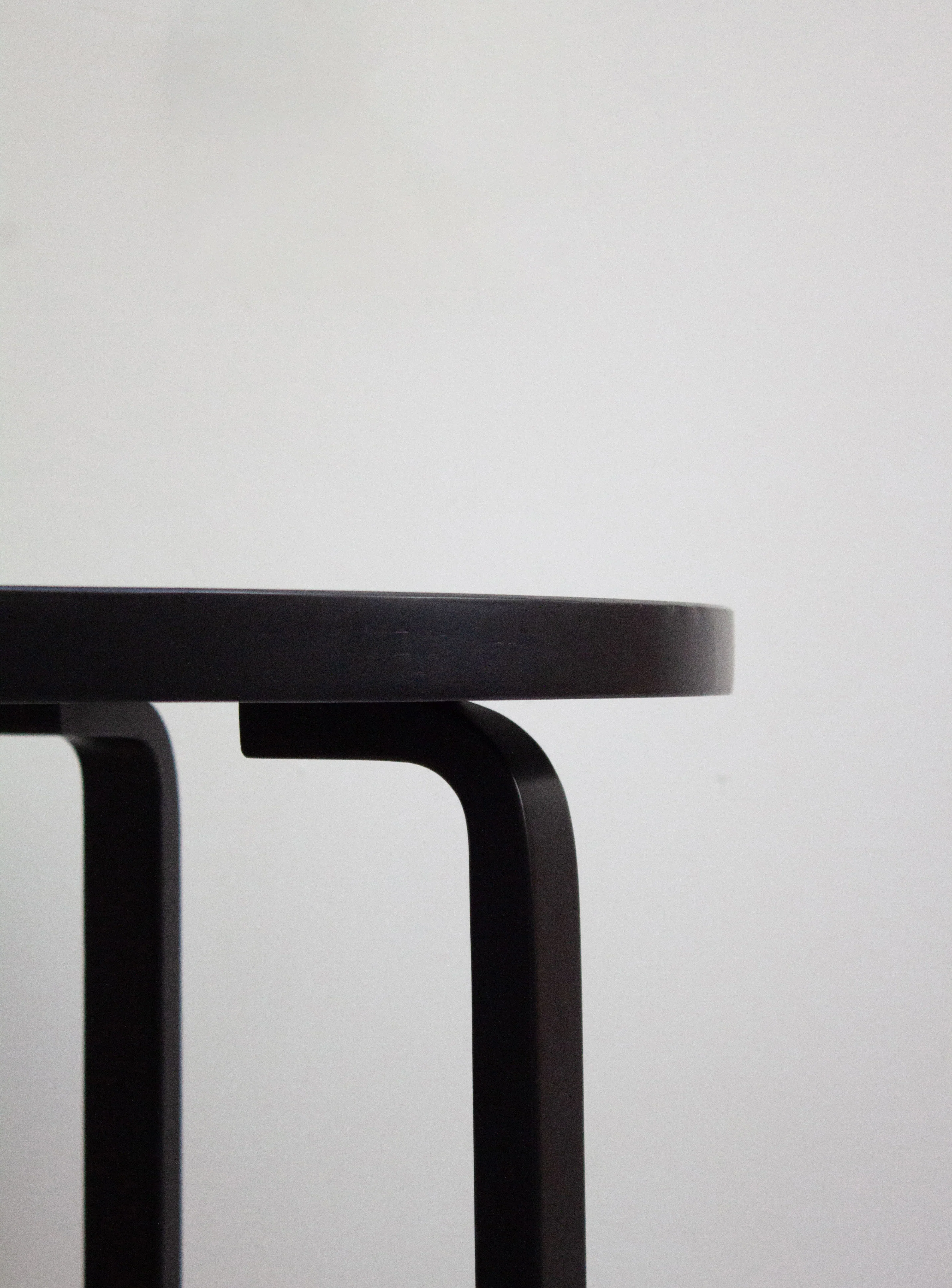 Artek 90A Round Dining Table by Alvar Aalto (Black) - Image 11