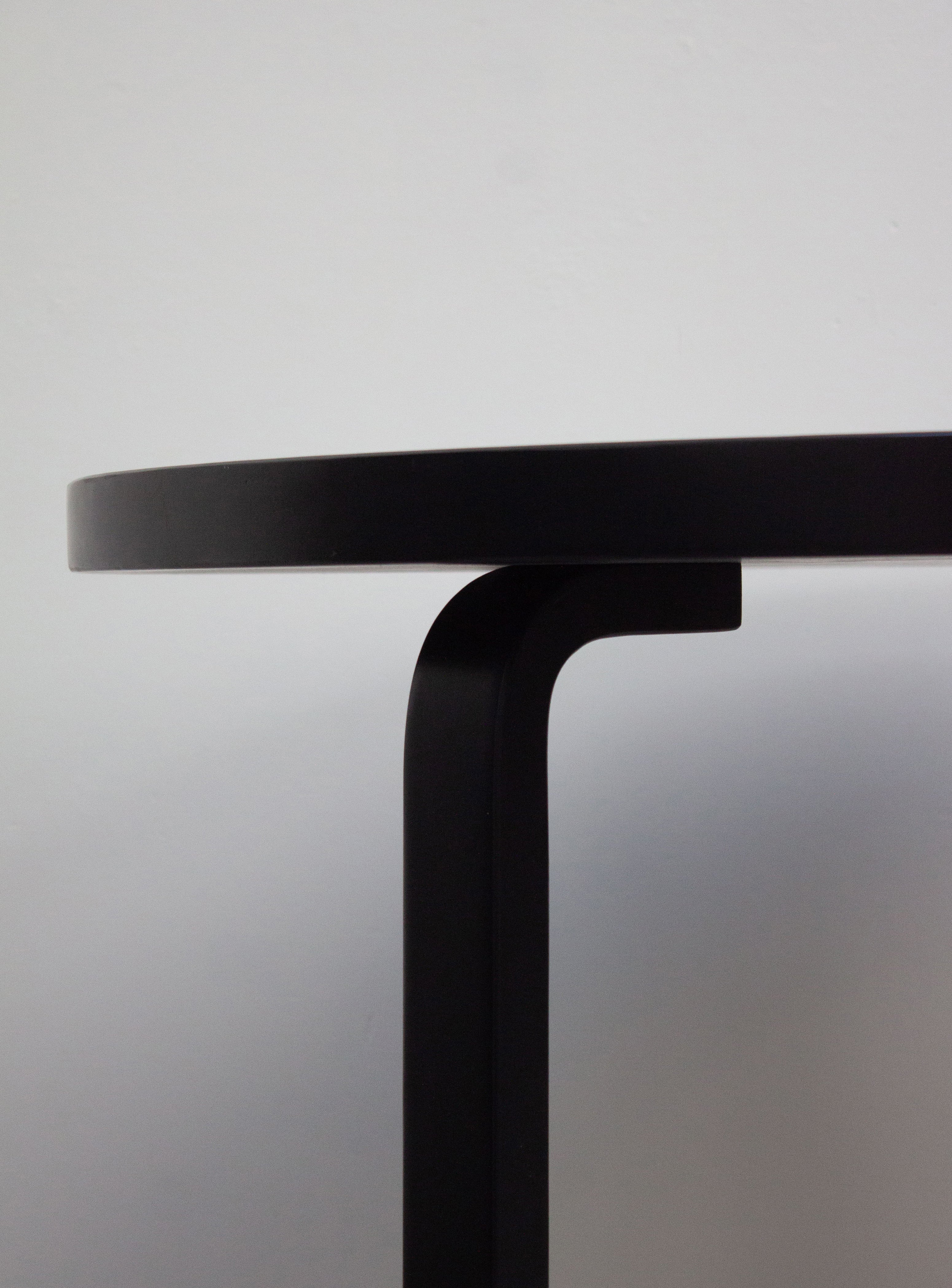 Artek 90A Round Dining Table by Alvar Aalto (Black) - Image 13