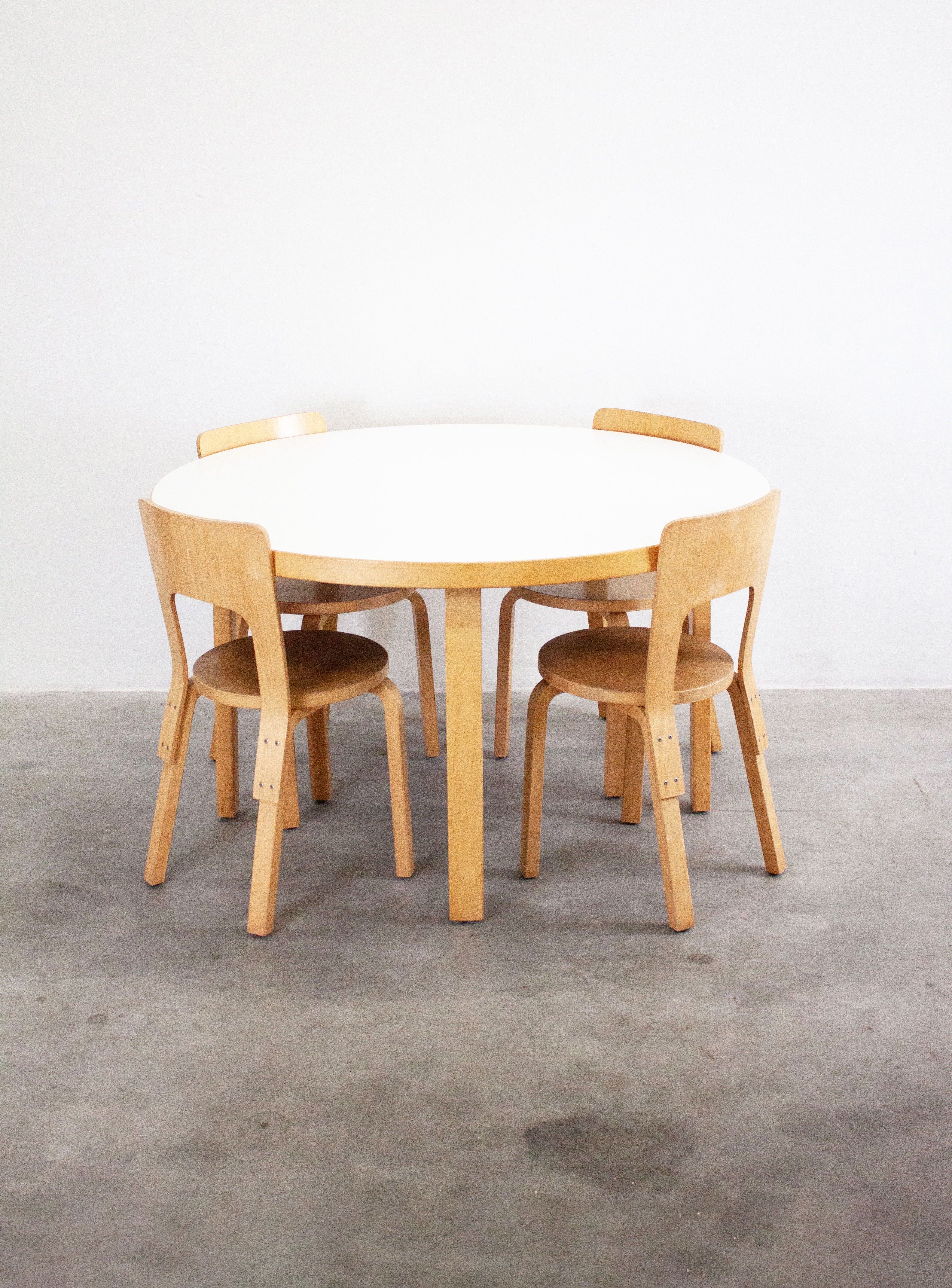 Artek Model 91 Dining Table by Alvar Aalto (White)