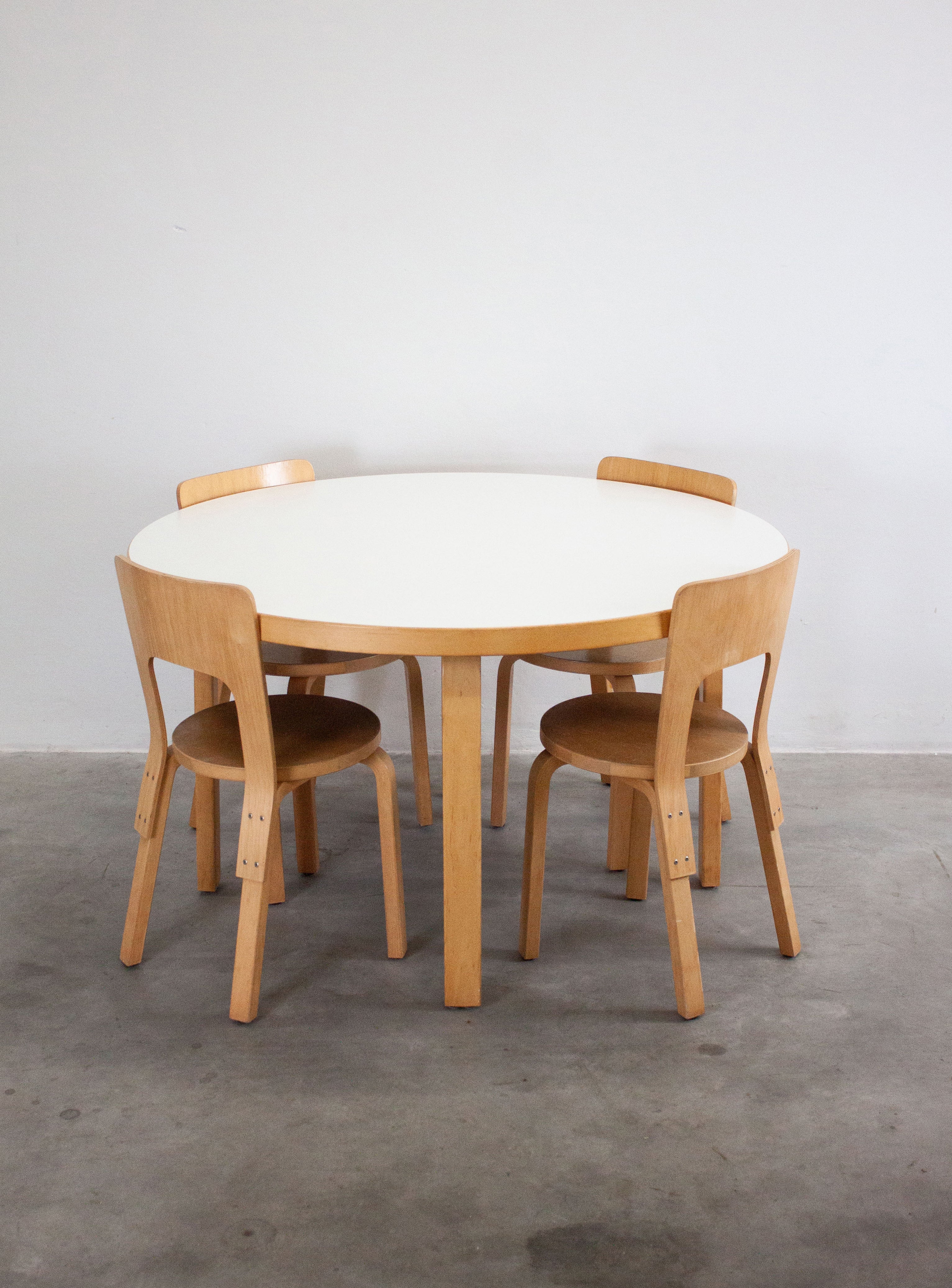 Artek Model 91 Dining Table by Alvar Aalto (White) - Image 3