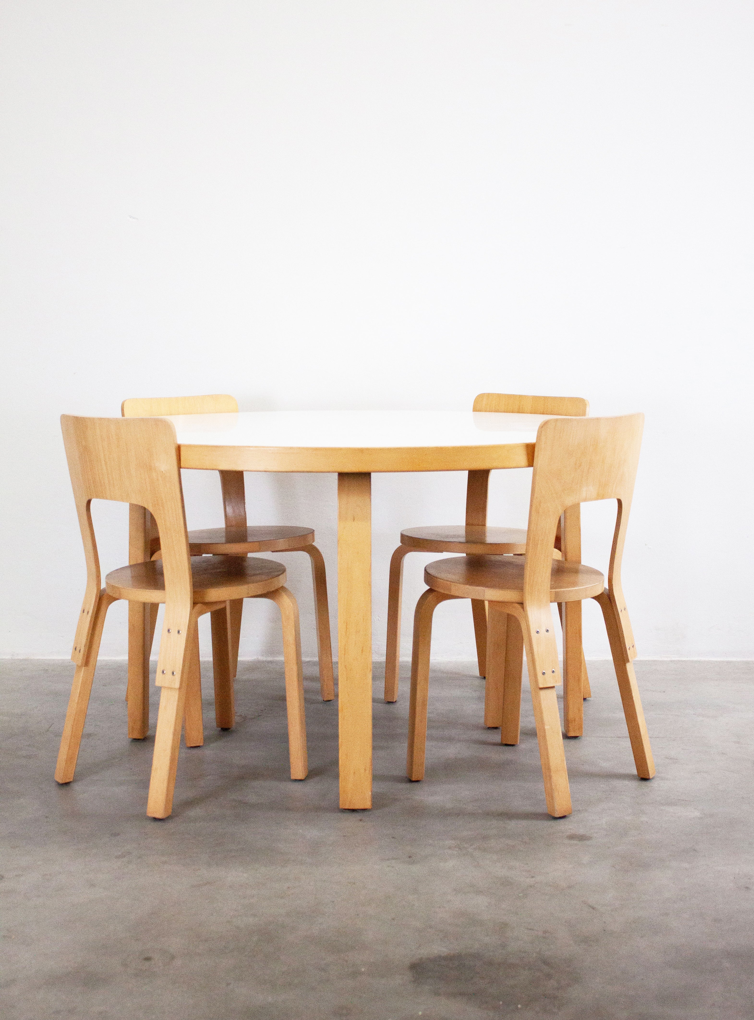 Artek Model 91 Dining Table by Alvar Aalto (White) - Image 5