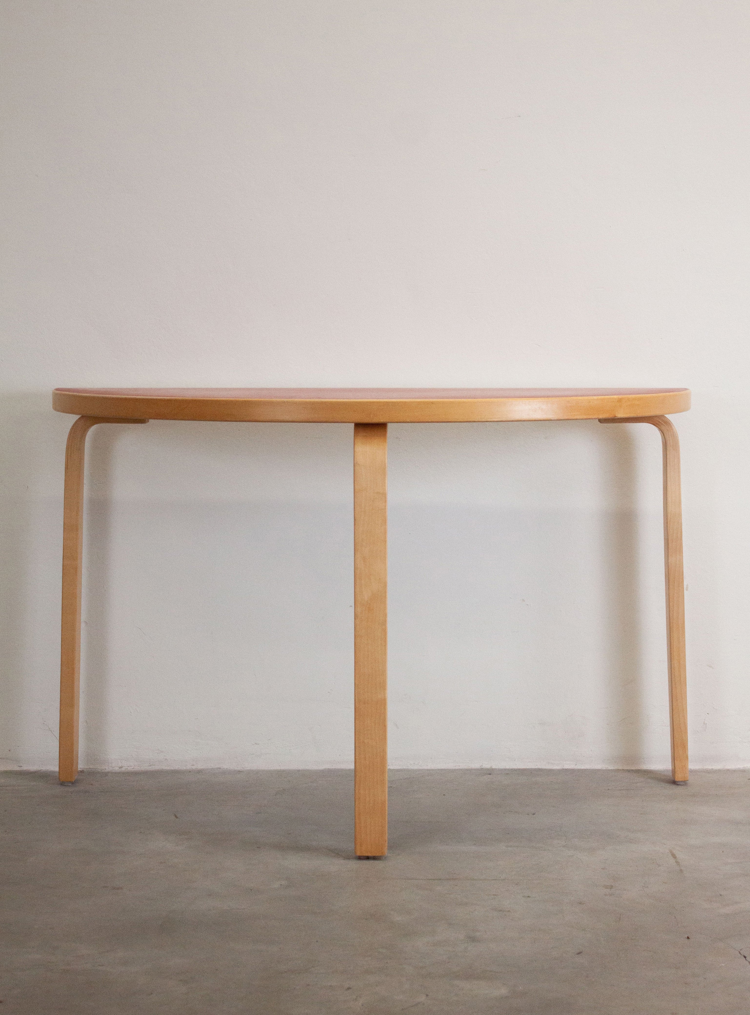 Artek Model 95 Half Round Dining Table by Alvar Aalto (Red) - Image 12