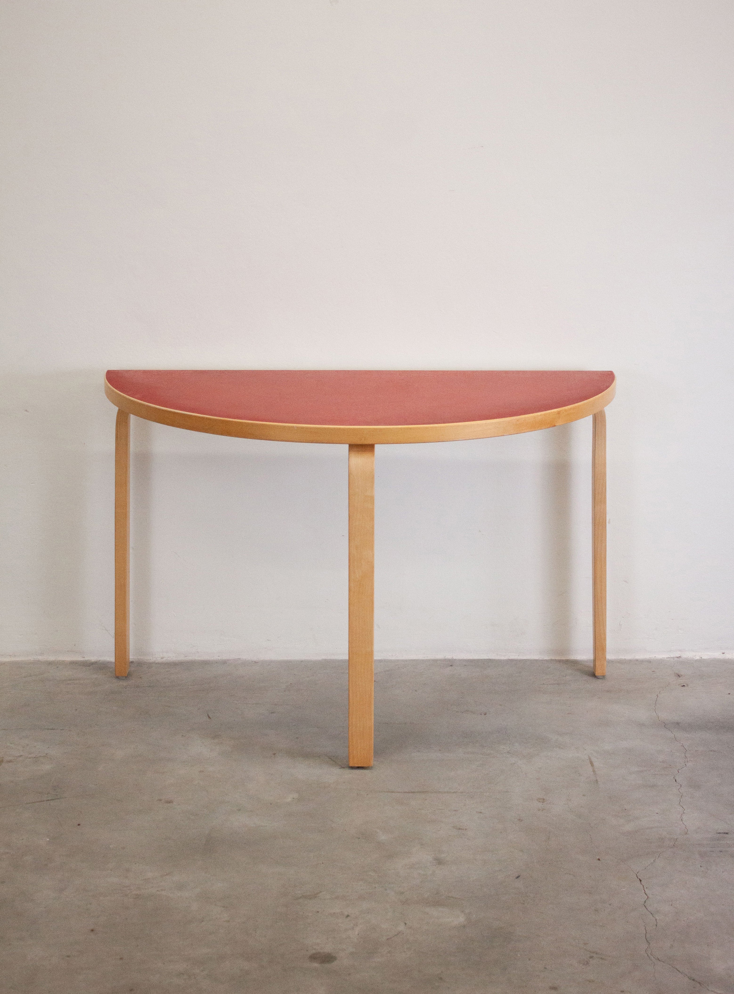 Artek Model 95 Half Round Dining Table by Alvar Aalto (Red) - Image 2