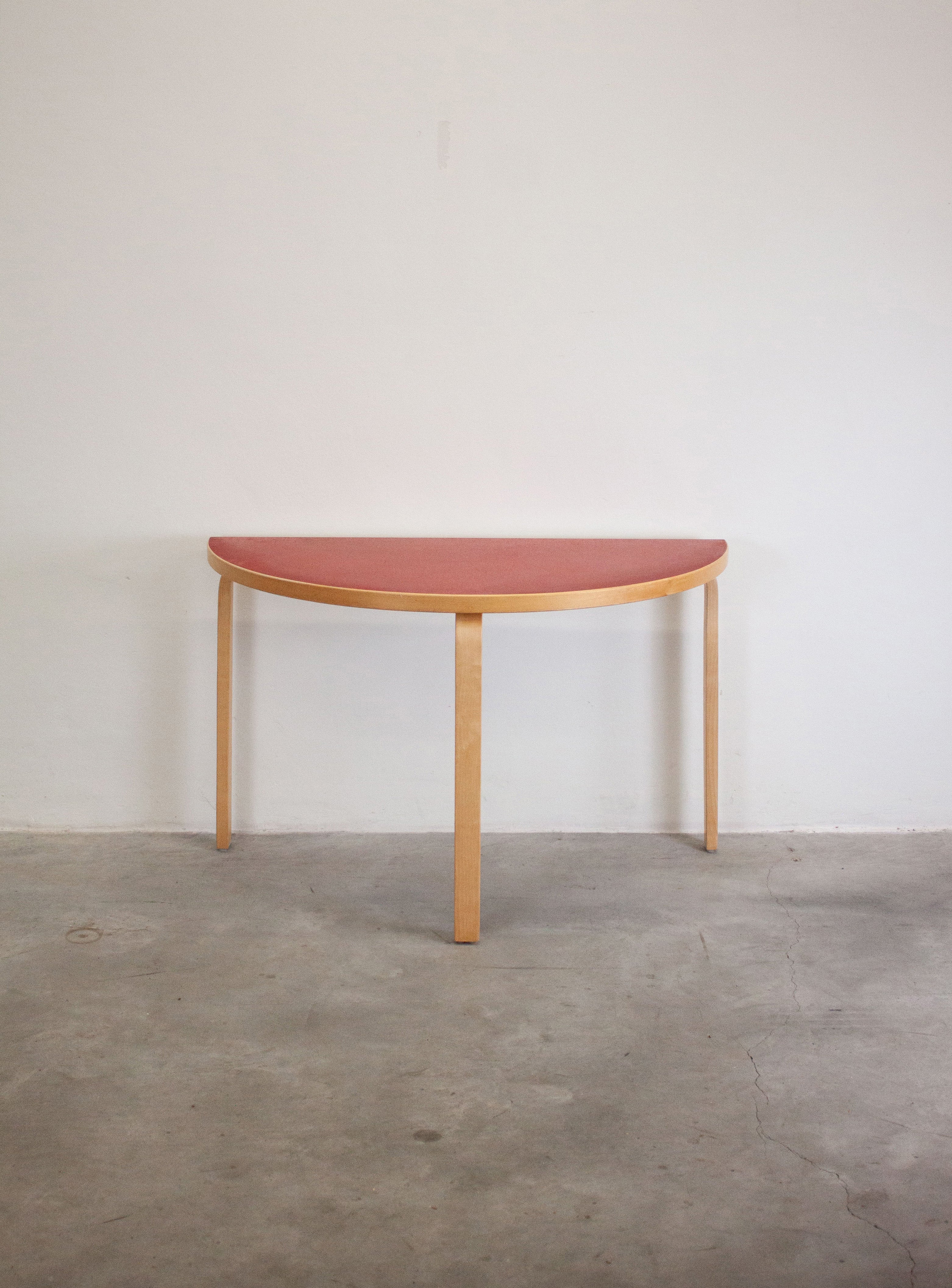Artek Model 95 Half Round Dining Table by Alvar Aalto (Red) - Image 4