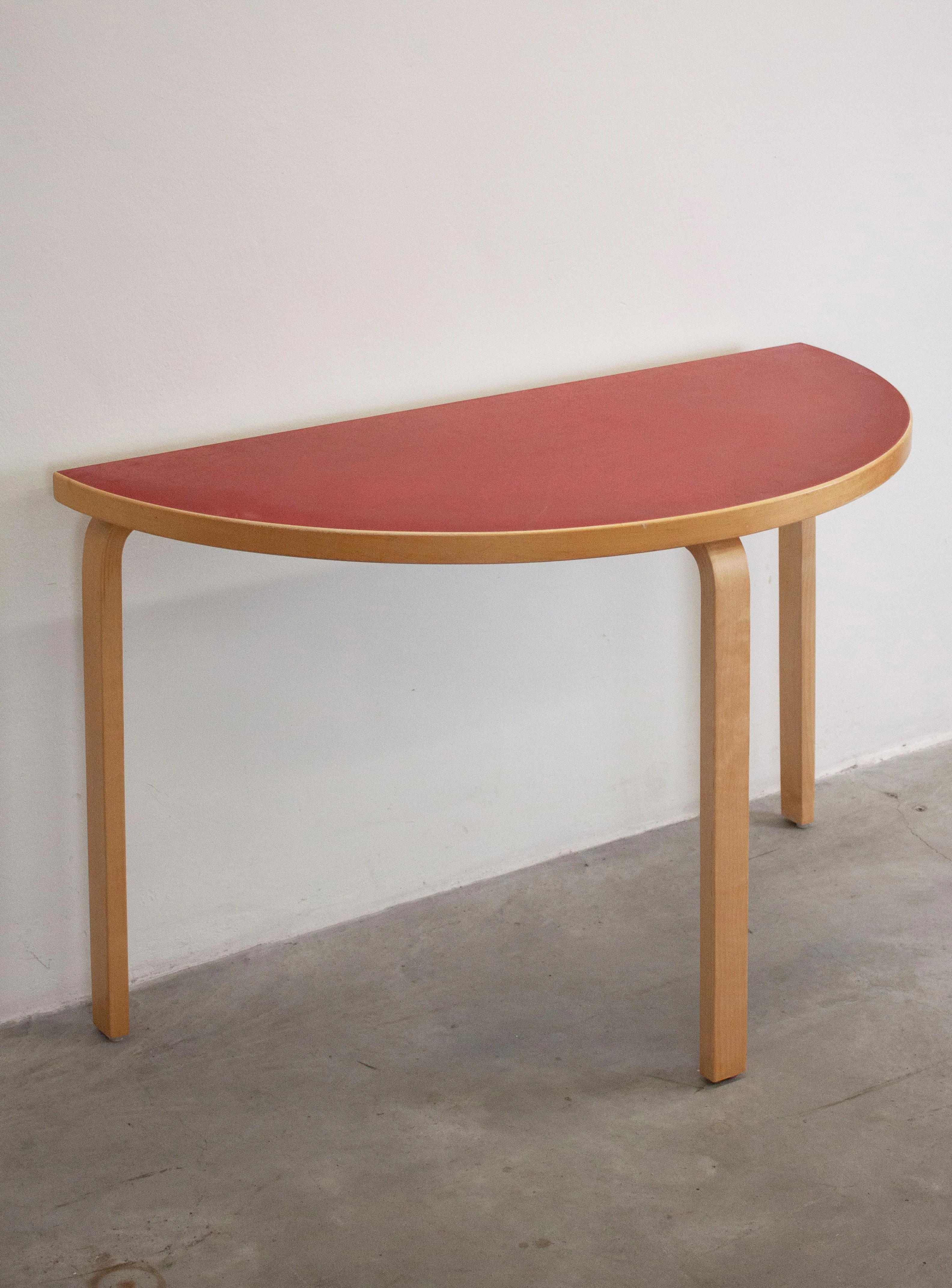 Artek Model 95 Half Round Dining Table by Alvar Aalto (Red) - Image 6