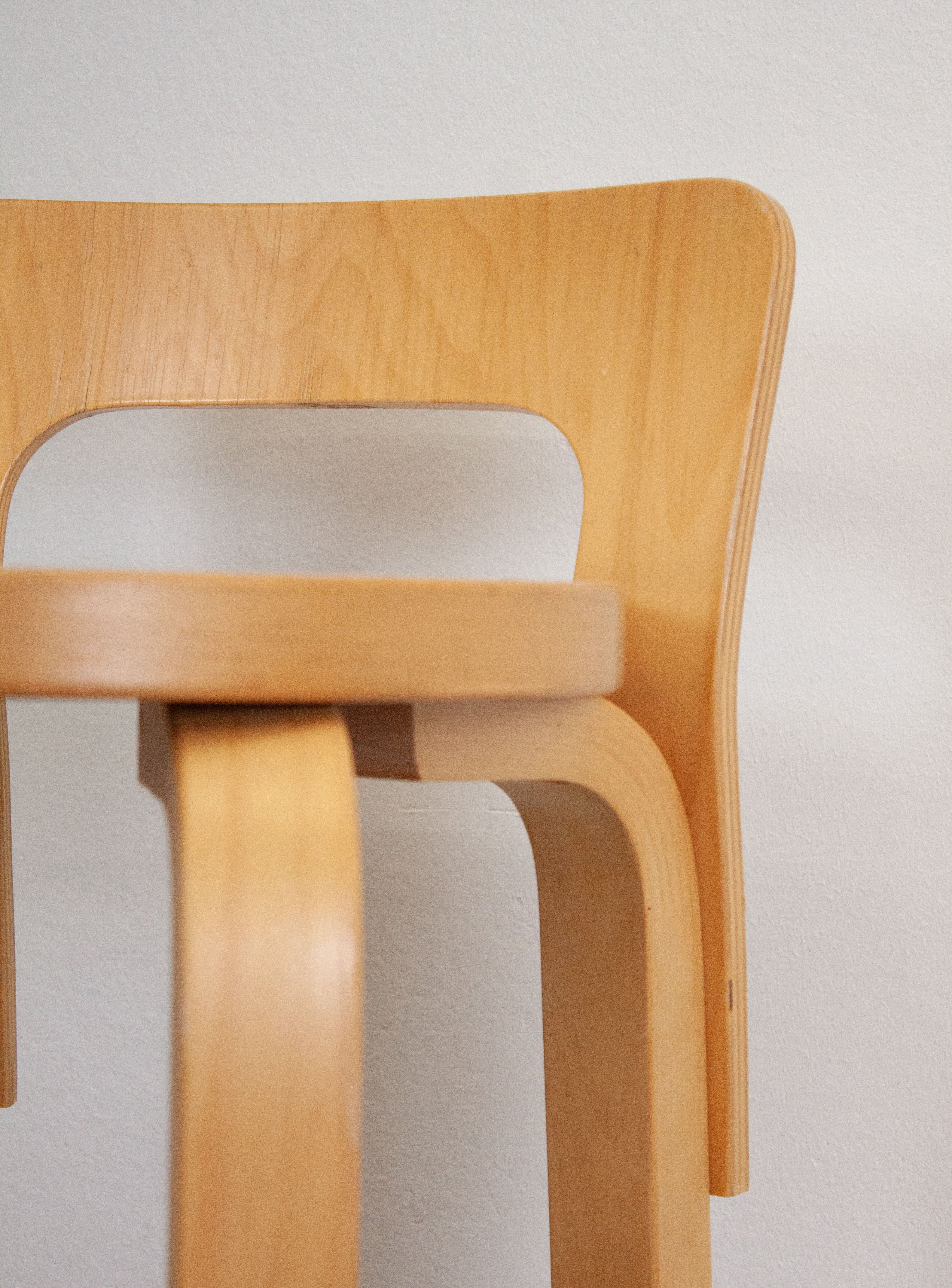 Artek Model K65 Bar Stool by Alvar Aalto (White) - Image 15