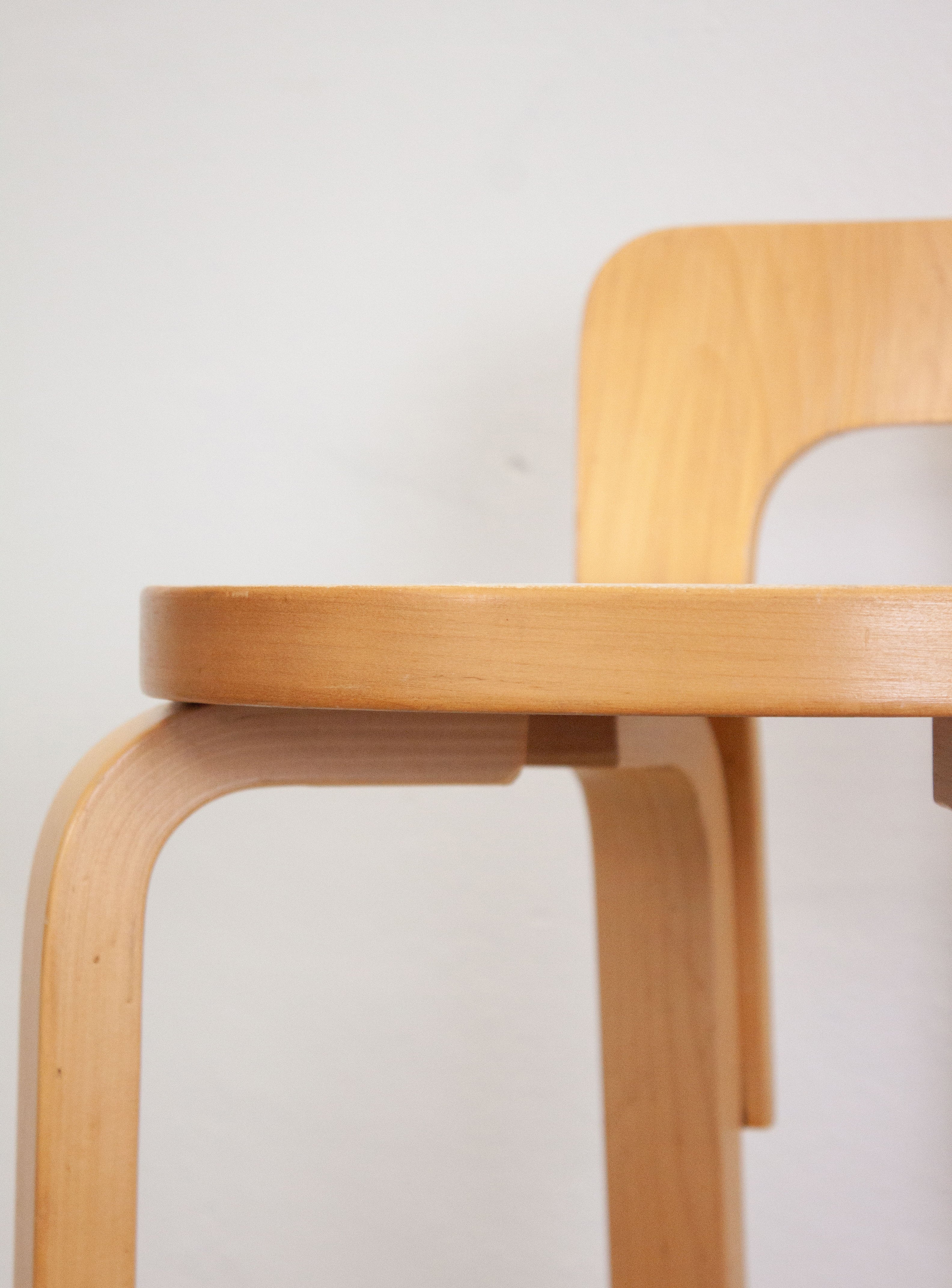 Artek Model K65 Bar Stool by Alvar Aalto (White) - Image 16