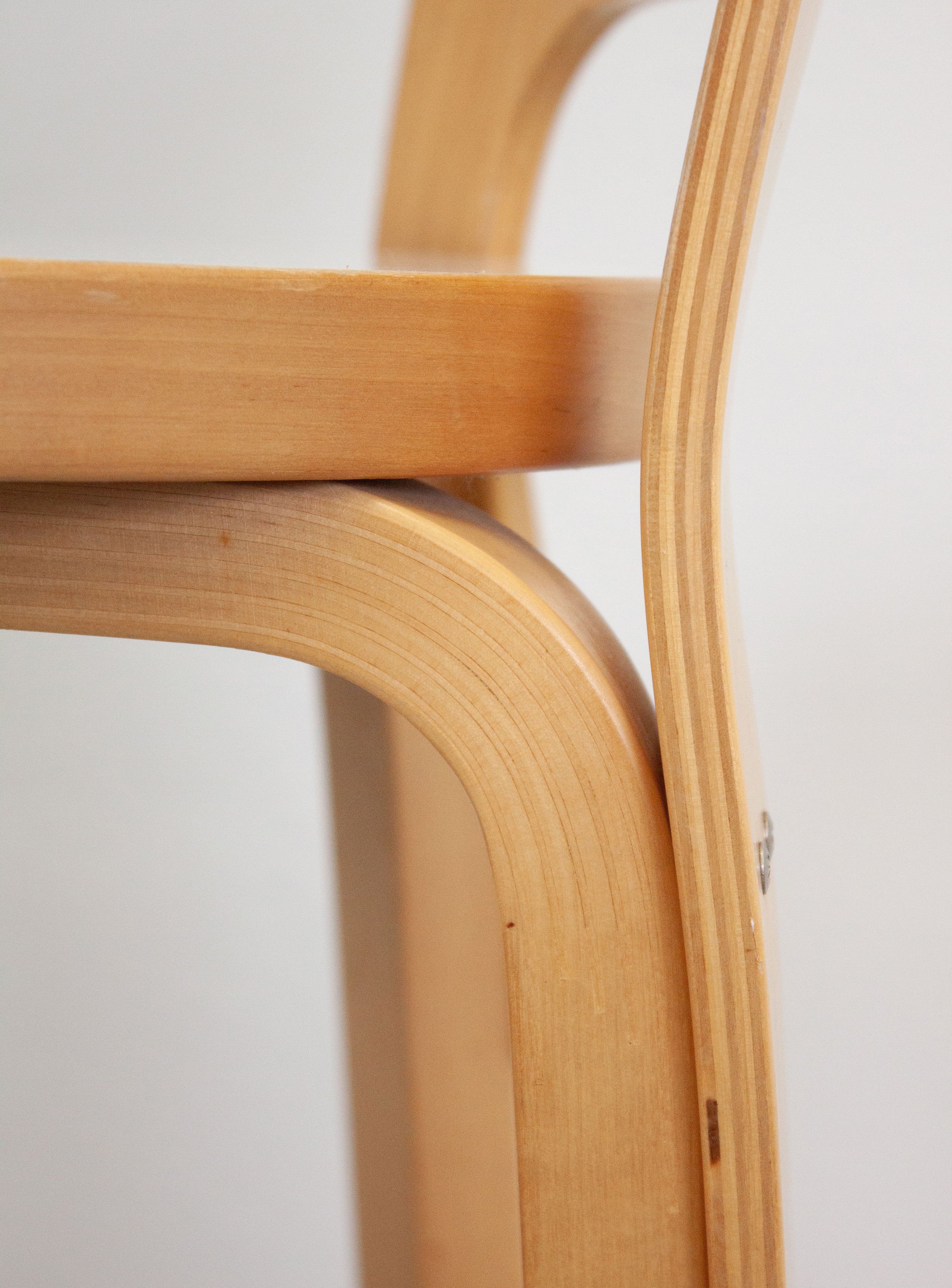 Artek Model K65 Bar Stool by Alvar Aalto (White) - Image 17