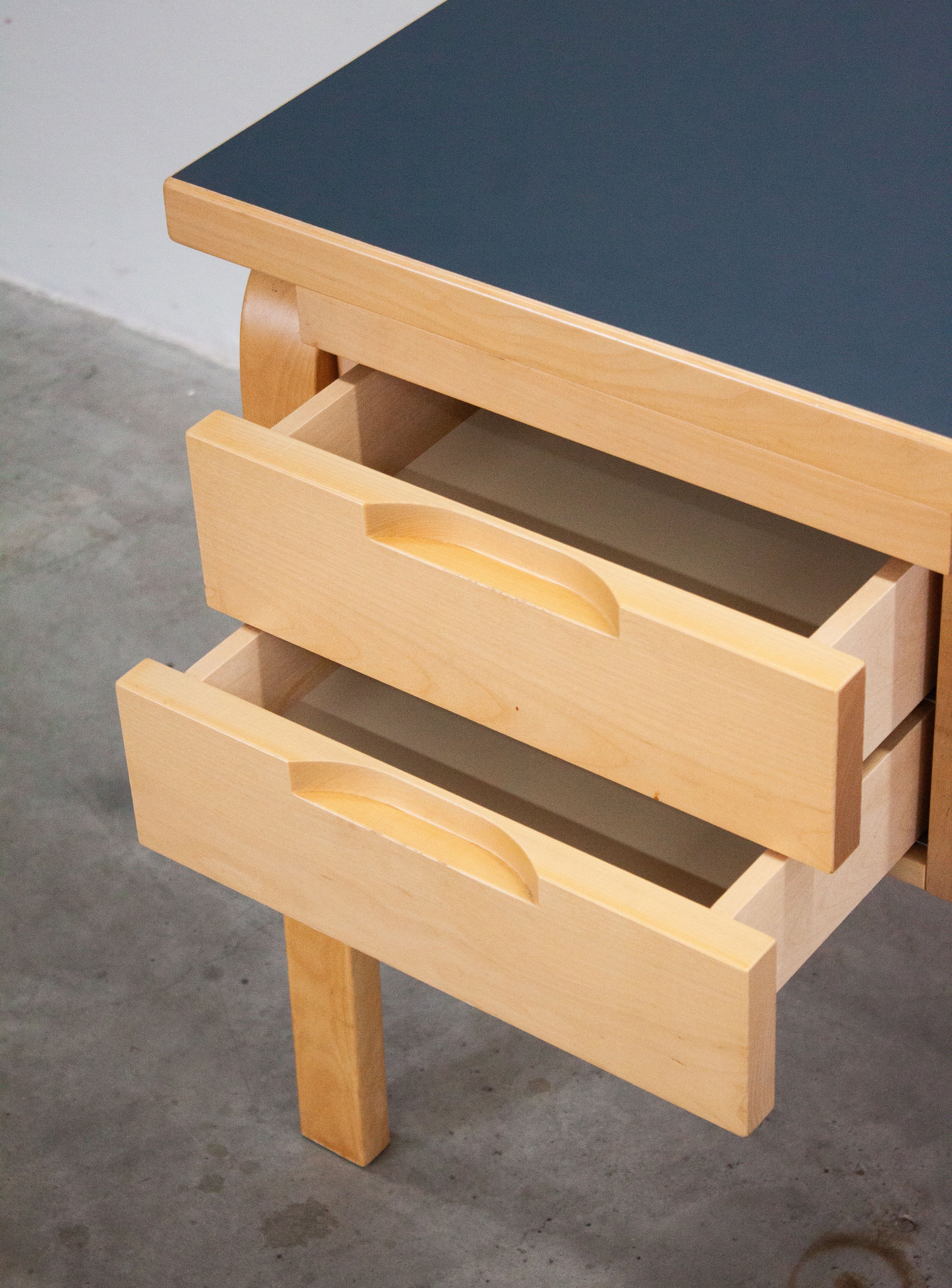 Artek Writing Desk by Alvar Aalto (Blue) - Image 10