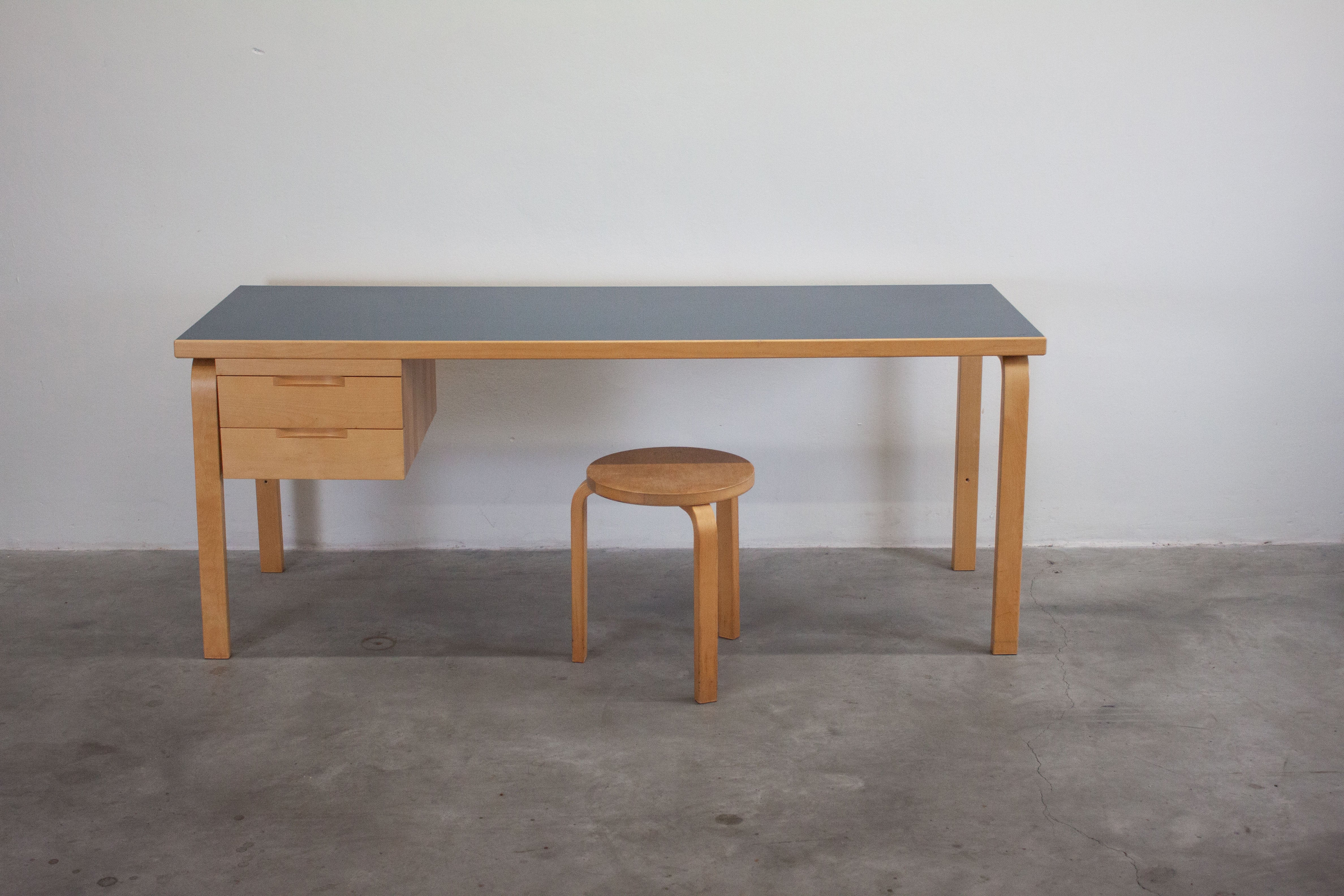 Artek Writing Desk by Alvar Aalto (Blue) - Image 13