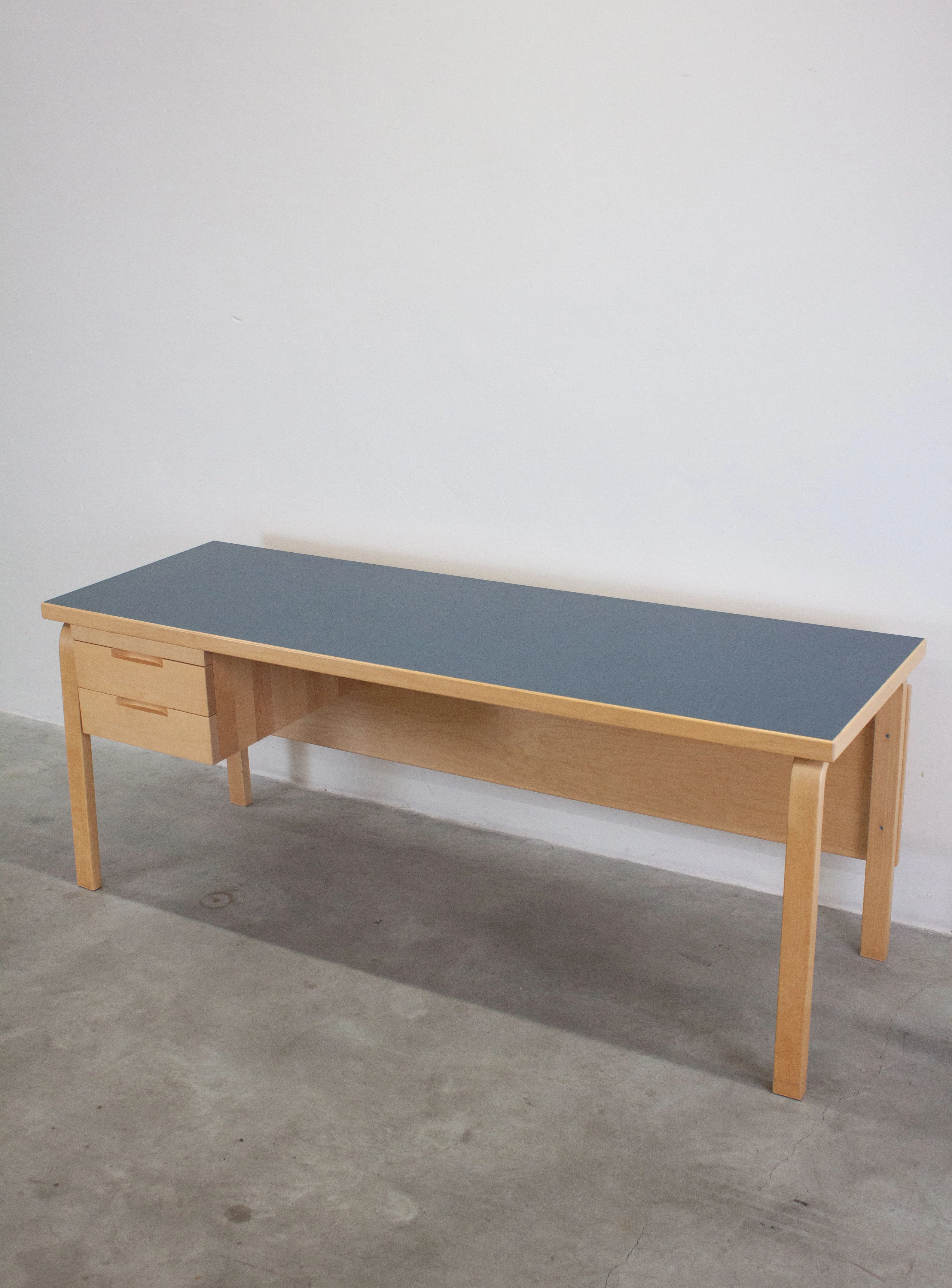 Artek Writing Desk by Alvar Aalto (Blue) - Image 14